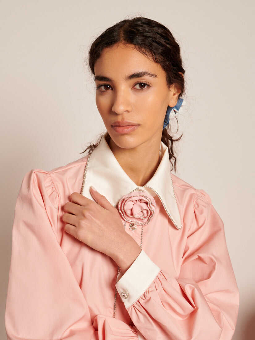Passiflora Contrast Collar Blouse