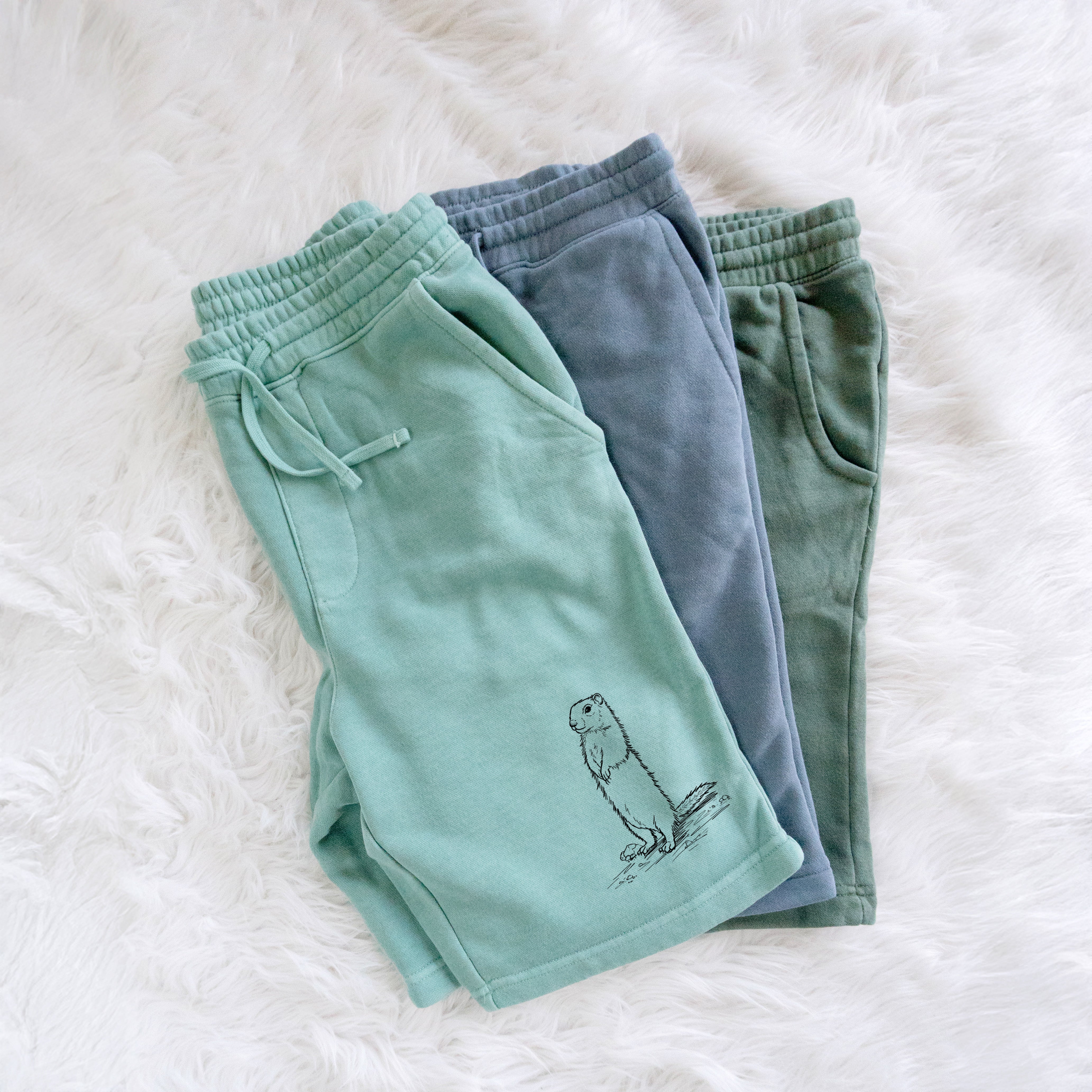Belding's Ground Squirrel - Urocitellus beldingi - Unisex Pigment Dyed Shorts