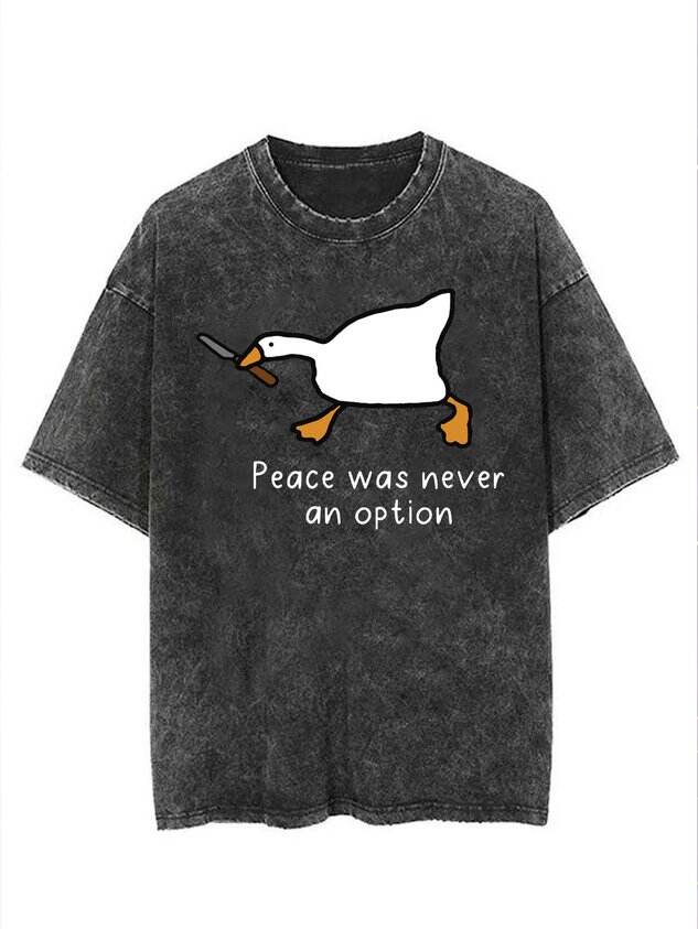 PEACE WAS NEVER AN OPTION Distressing t-shirt