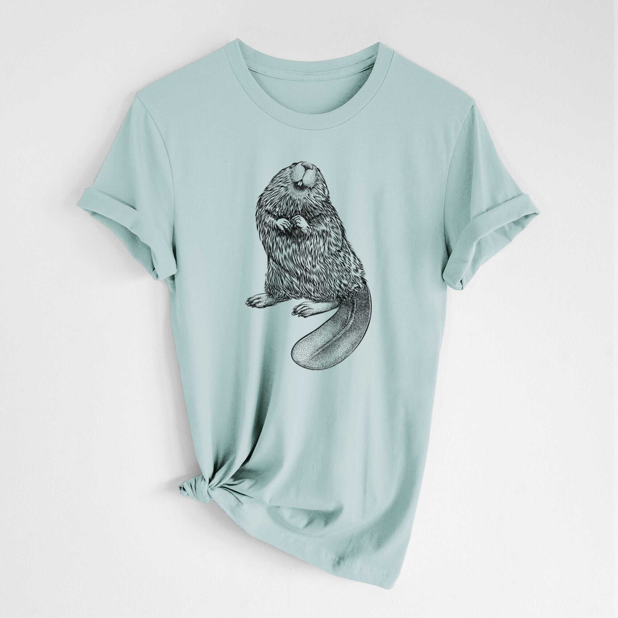 North American Beaver - Castor canadensis - Lightweight 100% Cotton Unisex Crewneck