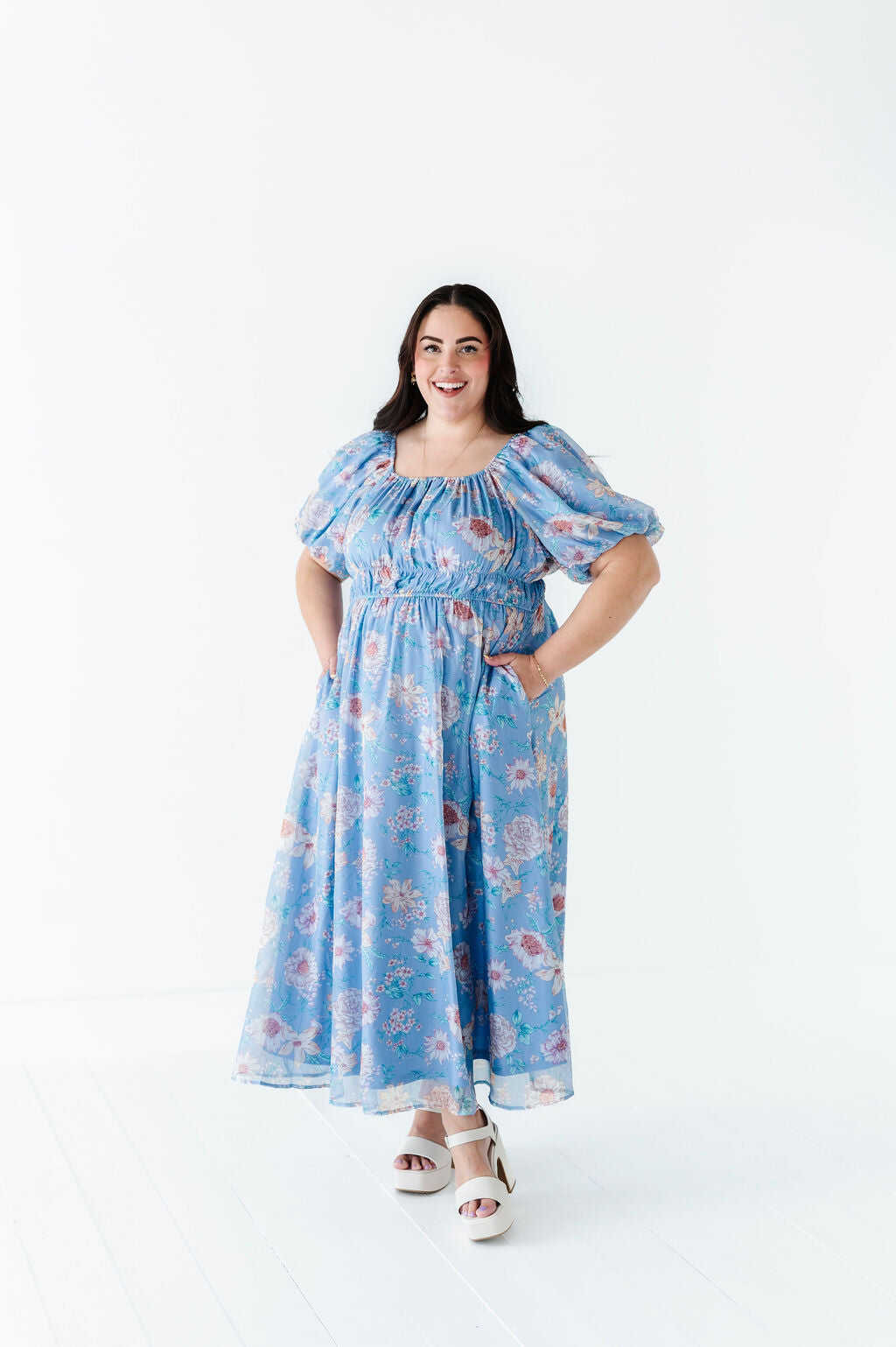 Greer Organza Dress in Blue - Size 2X Left
