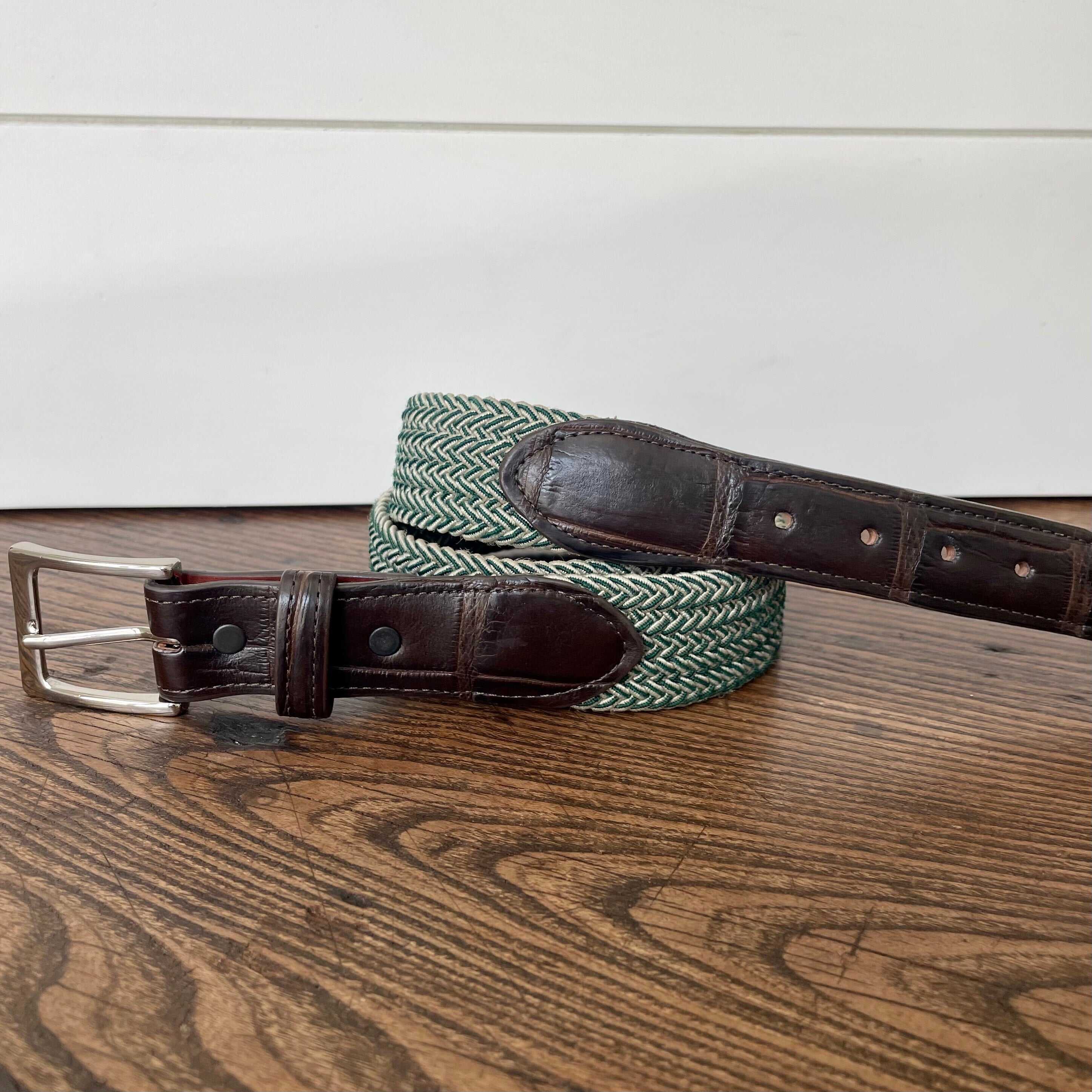 The Stretch Belt, Green & White