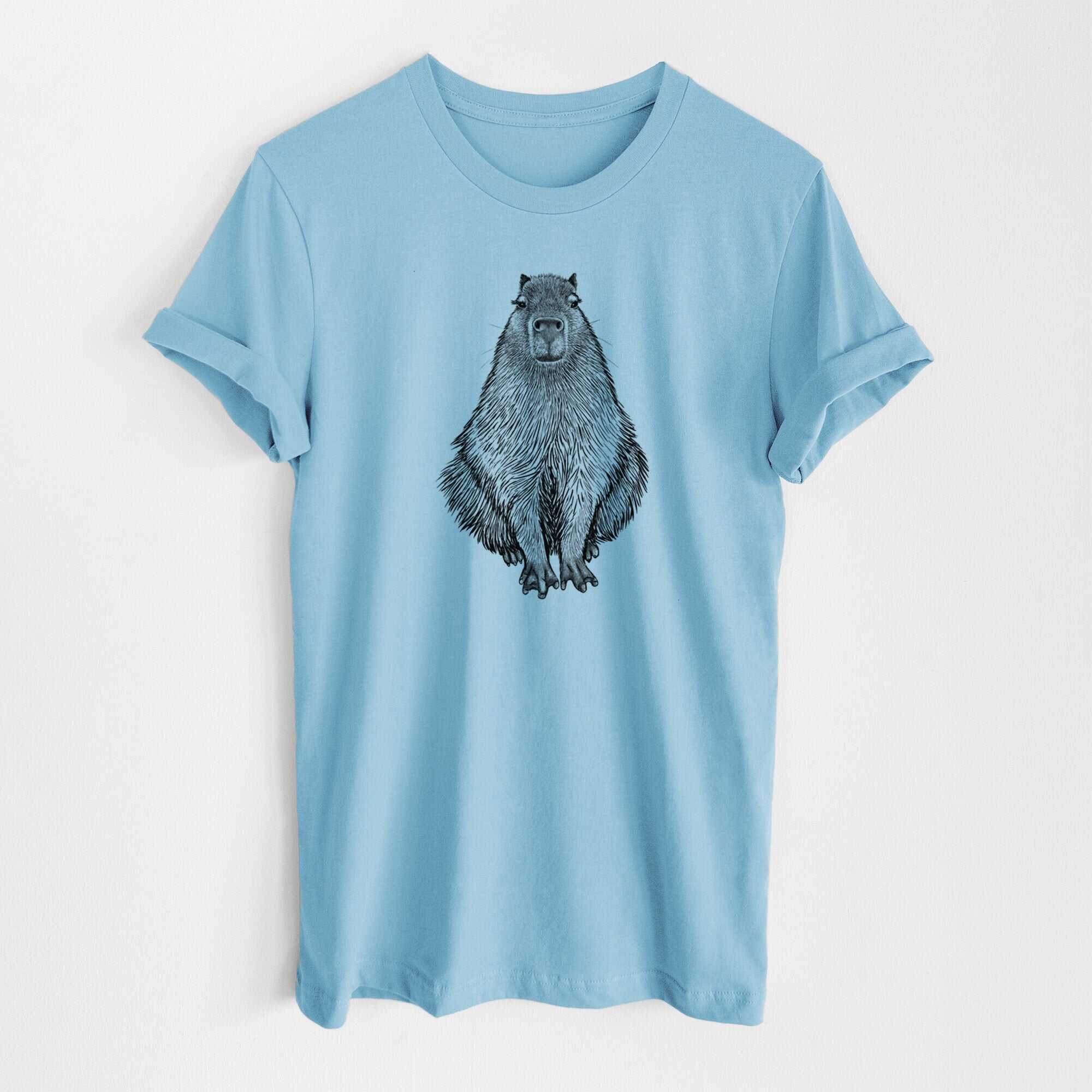 Capybara - Hydrochoerus hydrochaeris - Lightweight 100% Cotton Unisex Crewneck