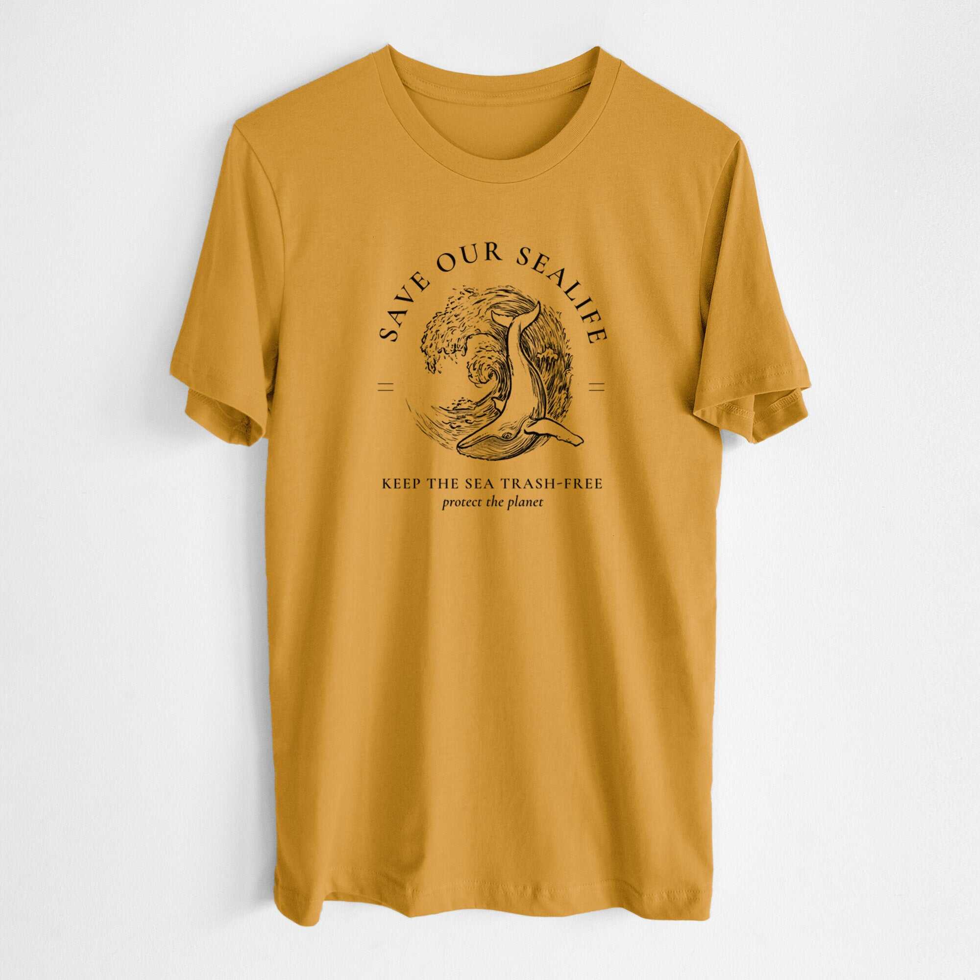 Save our Sealife - Keep the Sea Trash-Free - Lightweight 100% Cotton Unisex Crewneck