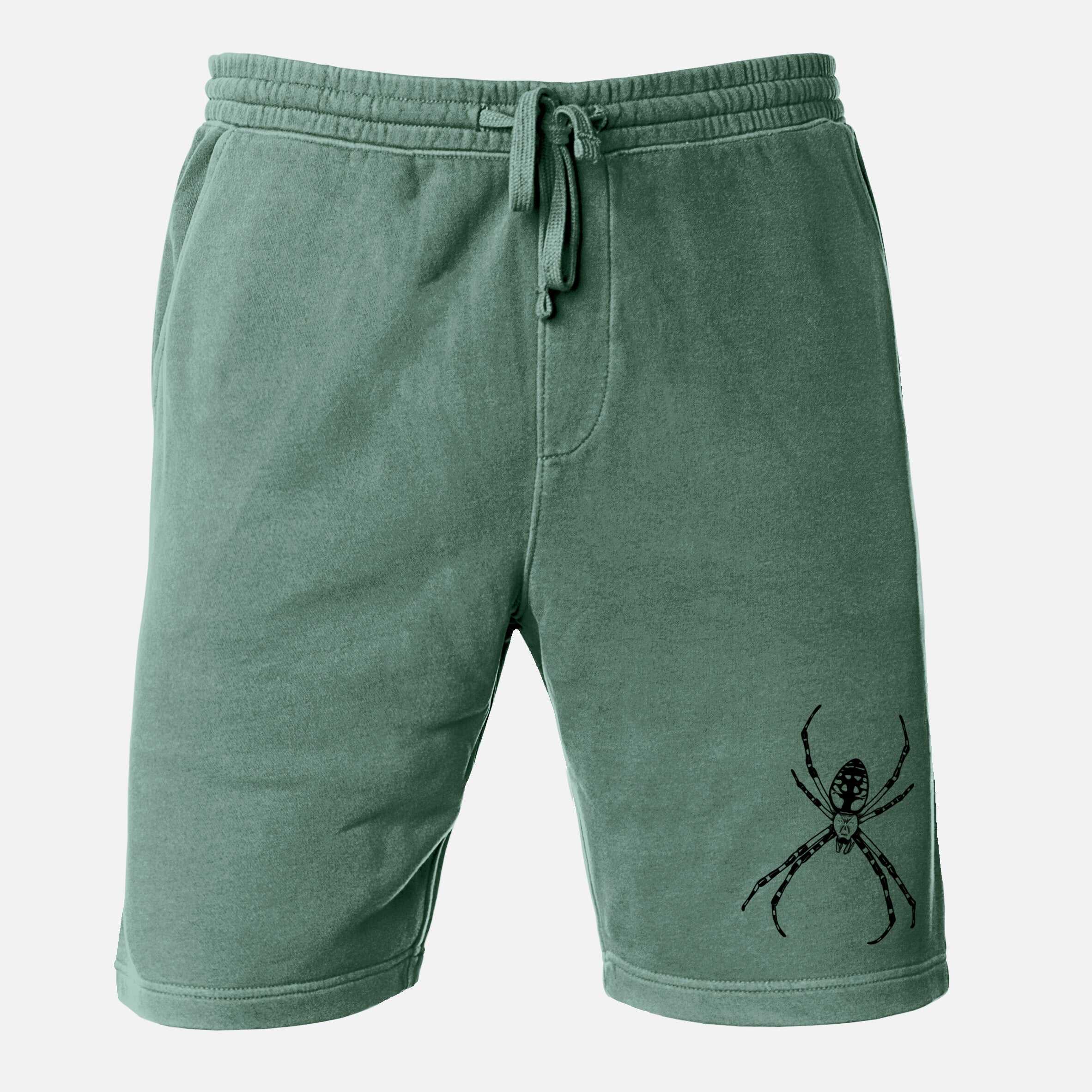 Argiope aurantia - Yellow Garden Spider - Unisex Pigment Dyed Shorts