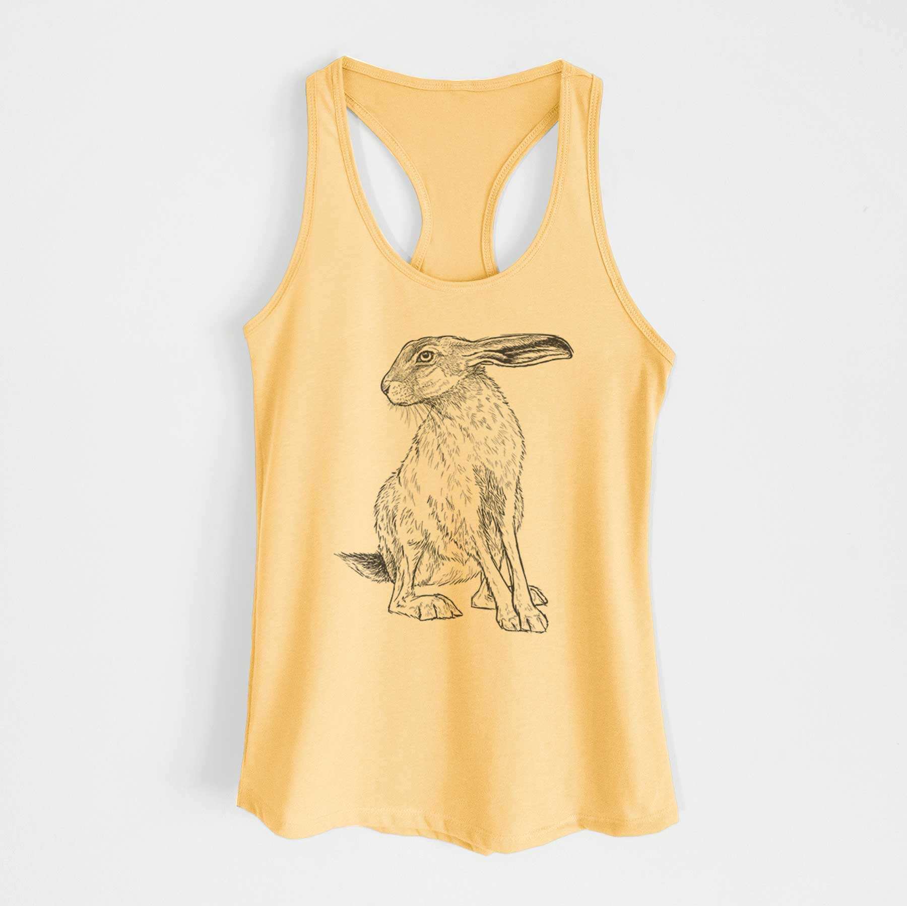 Black-tailed Jackrabbit - Lepus californicus - Women's Racerback Tanktop