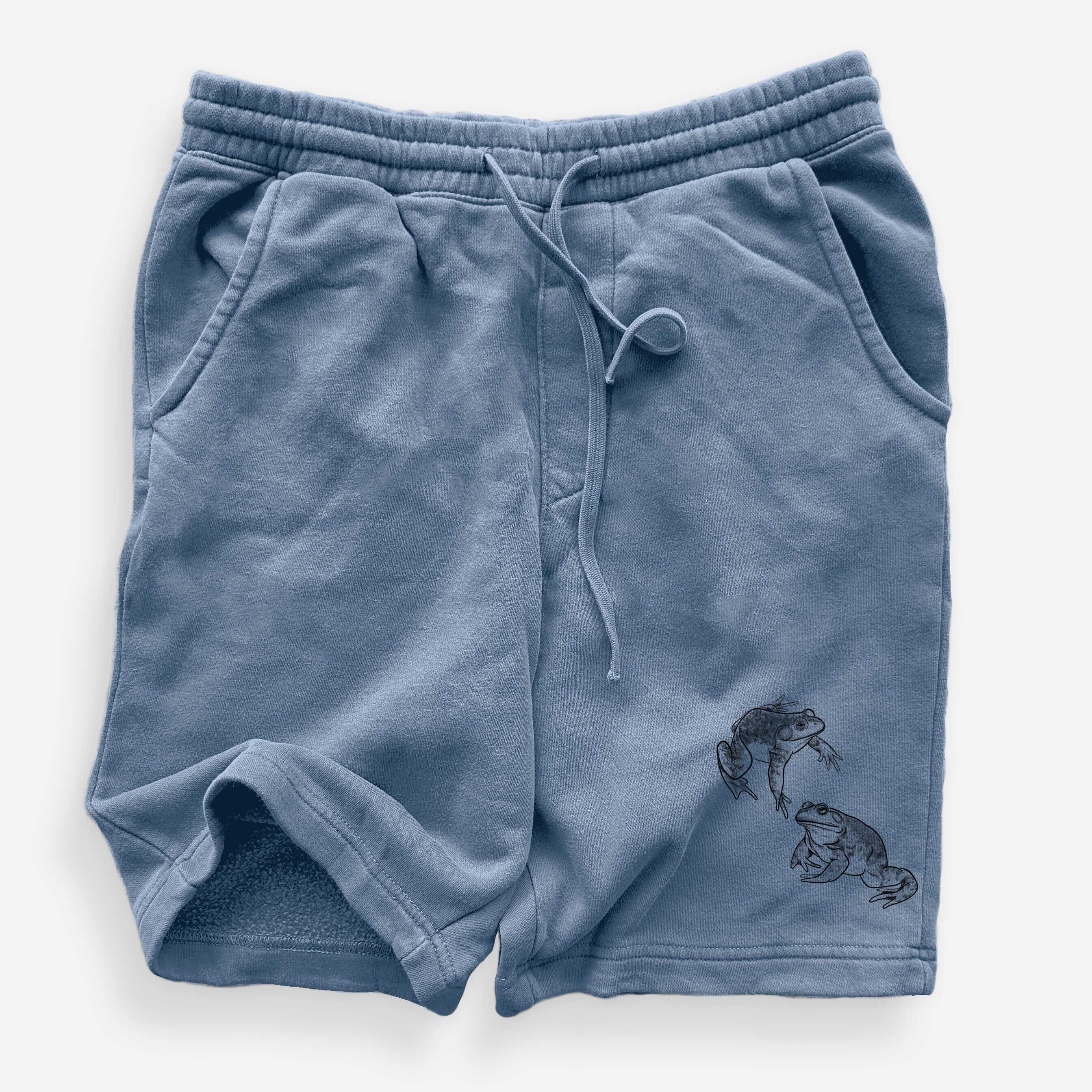 American Bullfrogs - Lithobates catesbeianus - Unisex Pigment Dyed Shorts