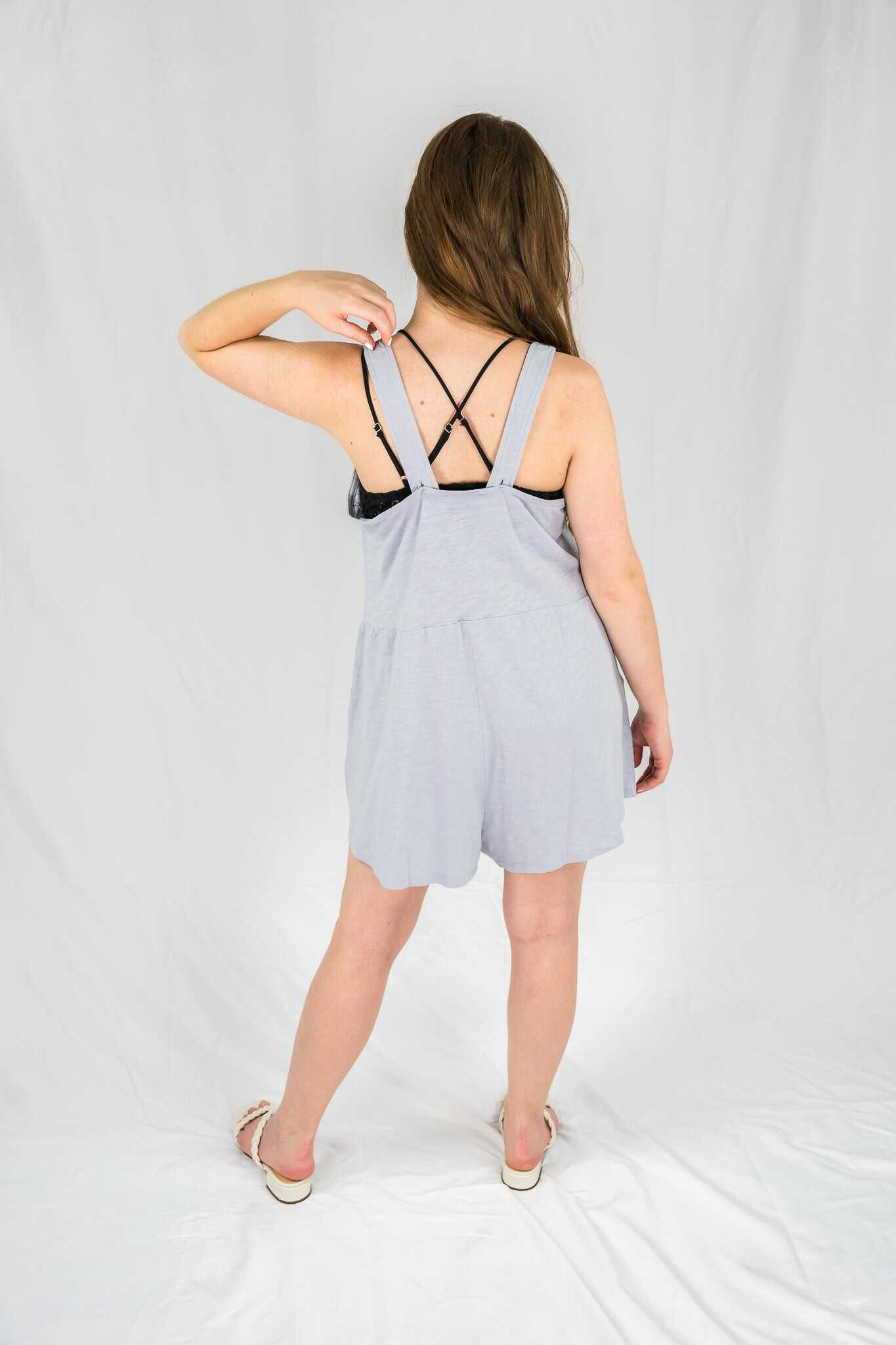 Relaxed Organic Cotton Knit Romper - SALE