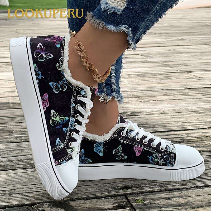 Women's Print Orthopedic Canvas Sneakers