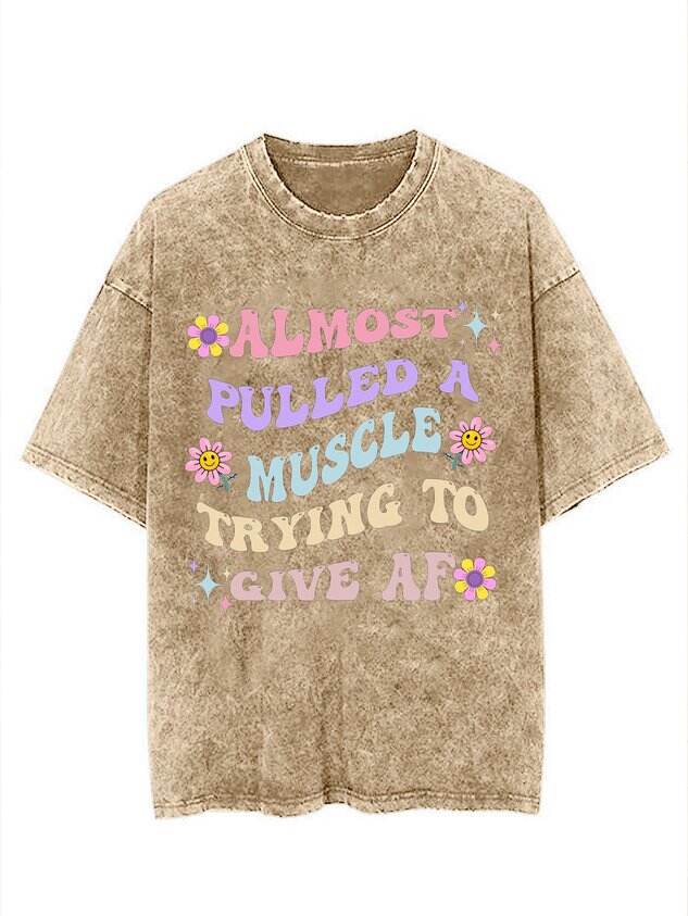 Almost Pulled A Muscle trying to give af Vintage Gym Distressing t-shirt