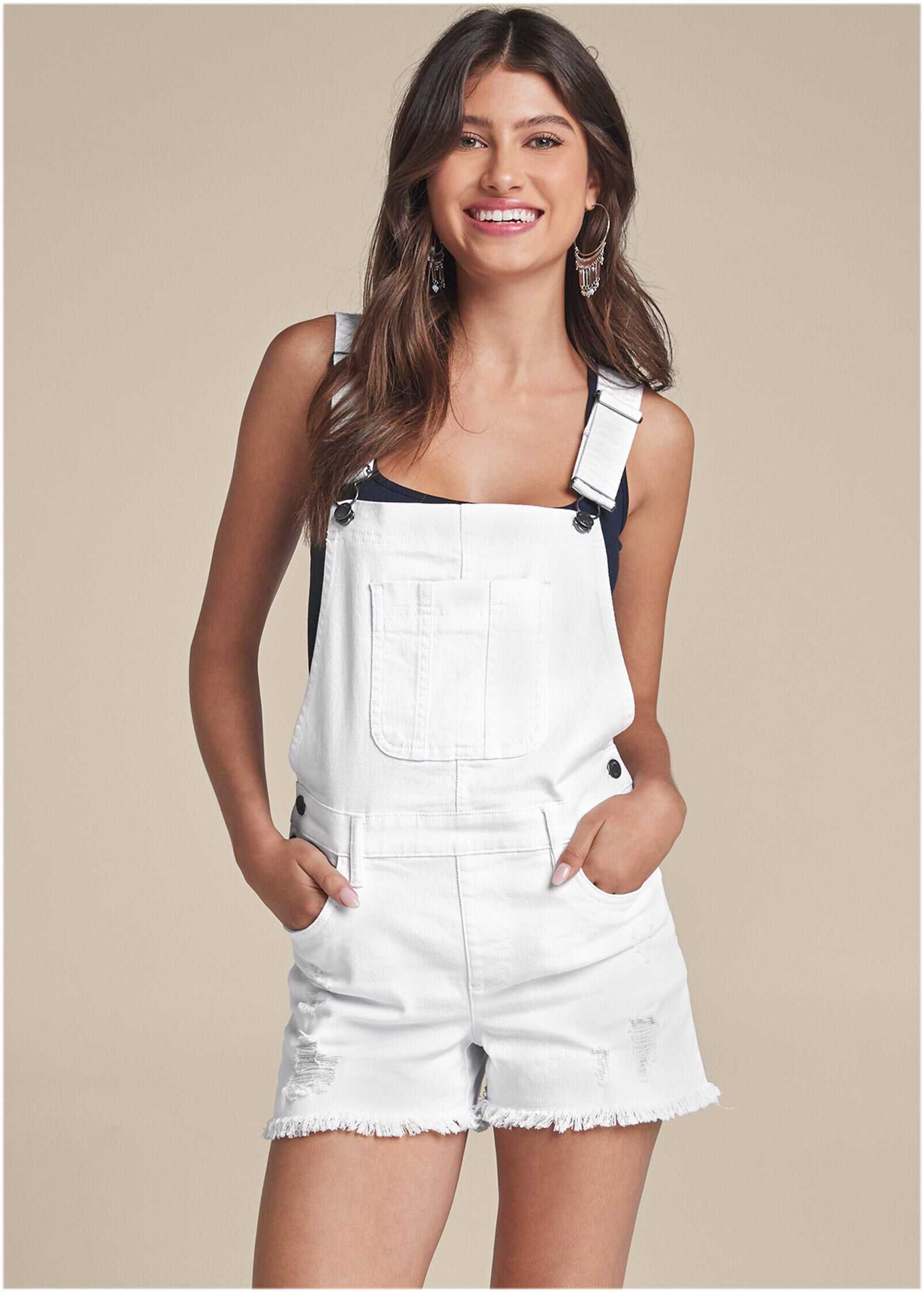 Square Neck Tank Top - Navy