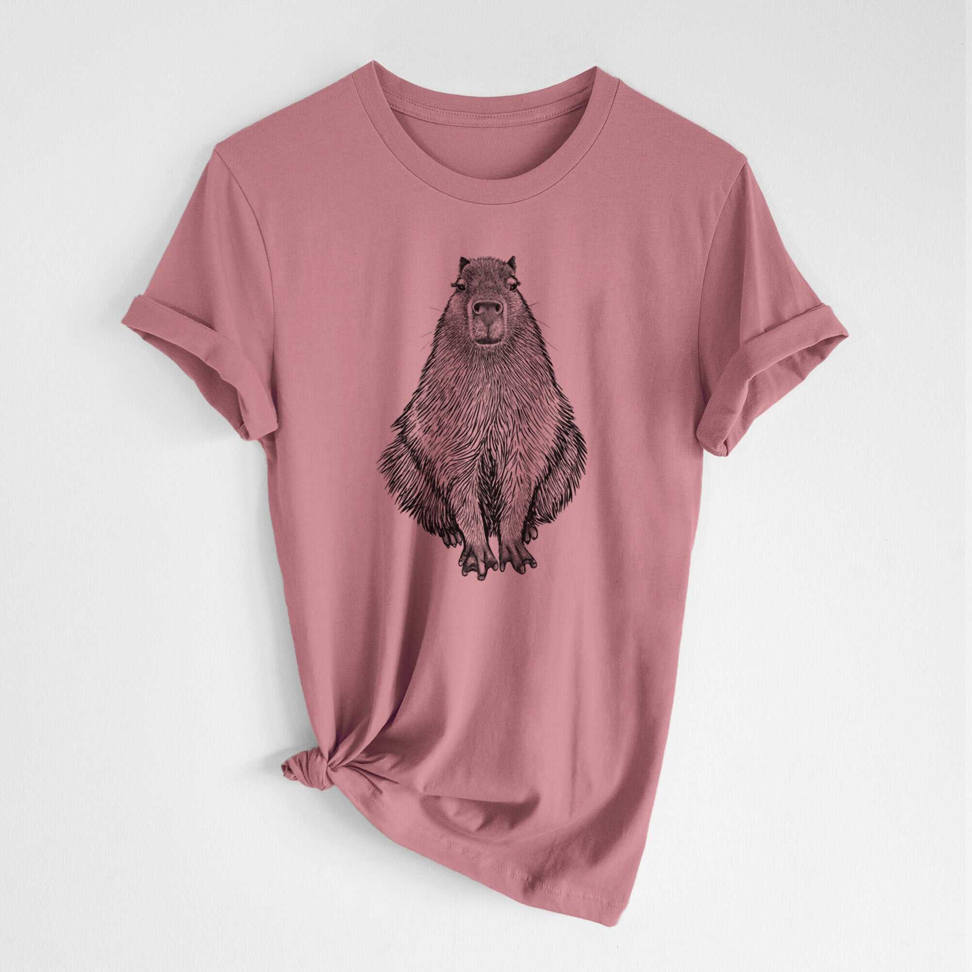 Capybara - Hydrochoerus hydrochaeris - Lightweight 100% Cotton Unisex Crewneck