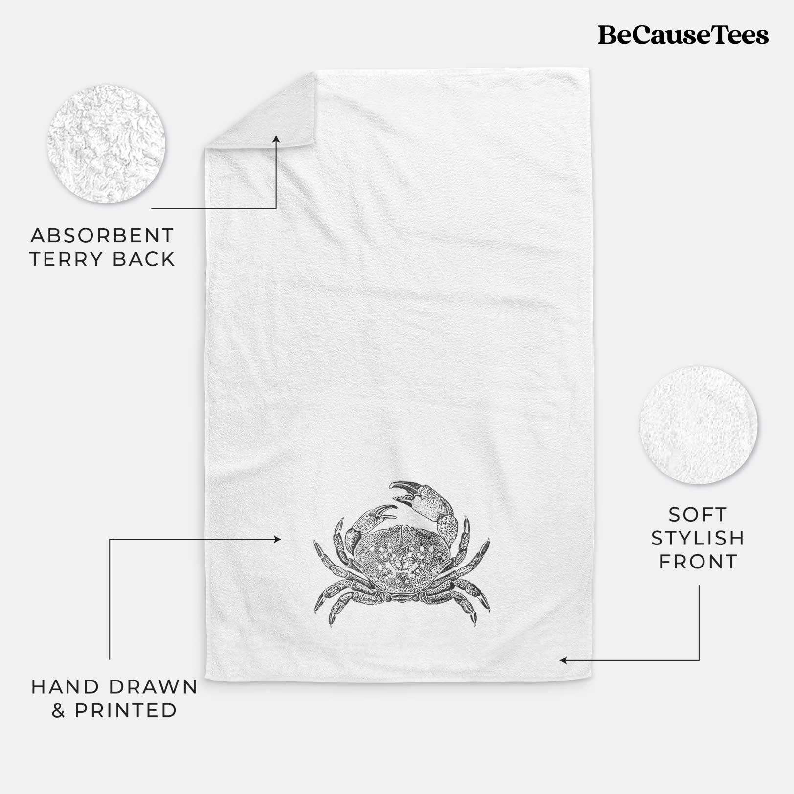 Dungeness Crab Premium Decorative Hand Towel
