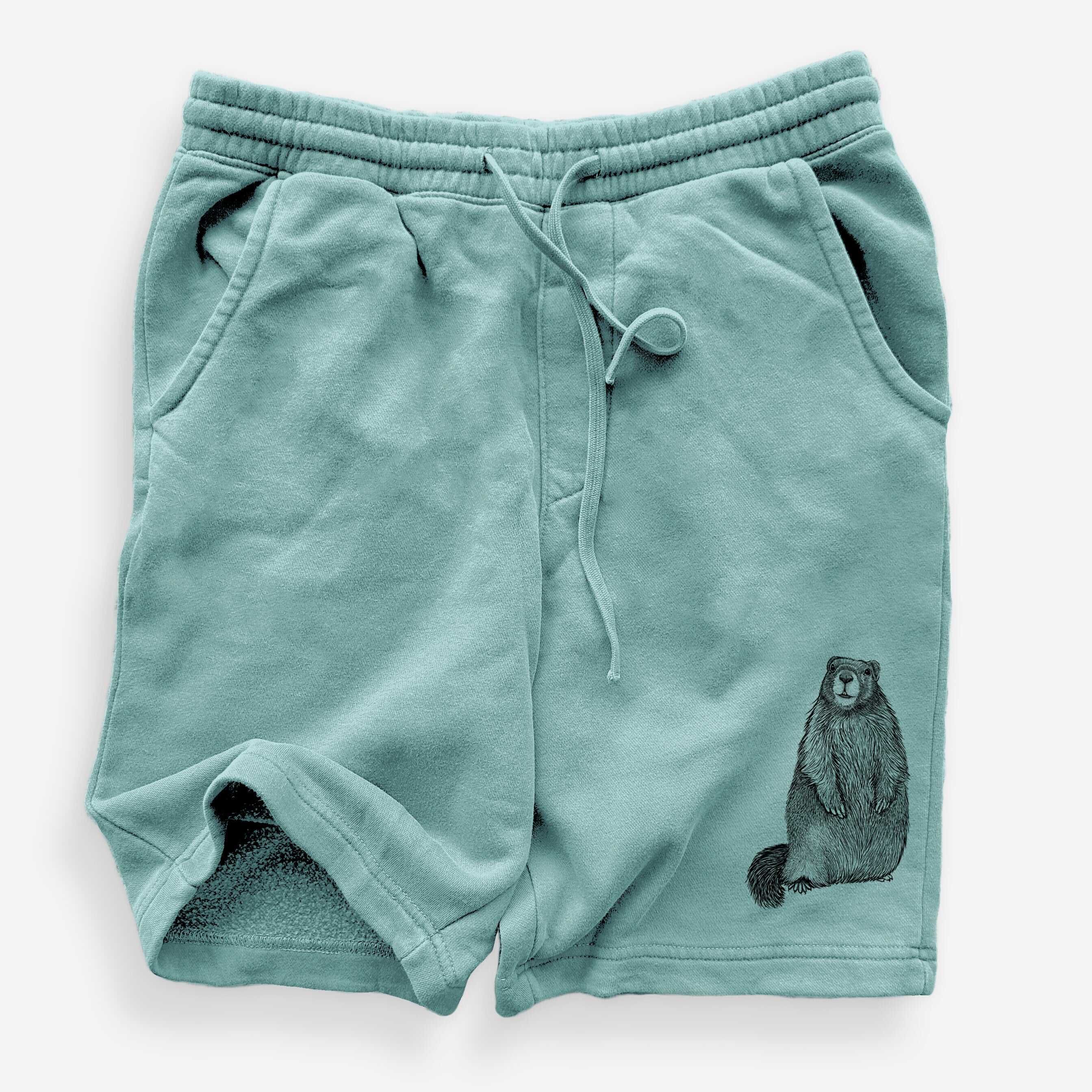 Yellow-bellied Marmot - Marmota flaviventris - Unisex Pigment Dyed Shorts