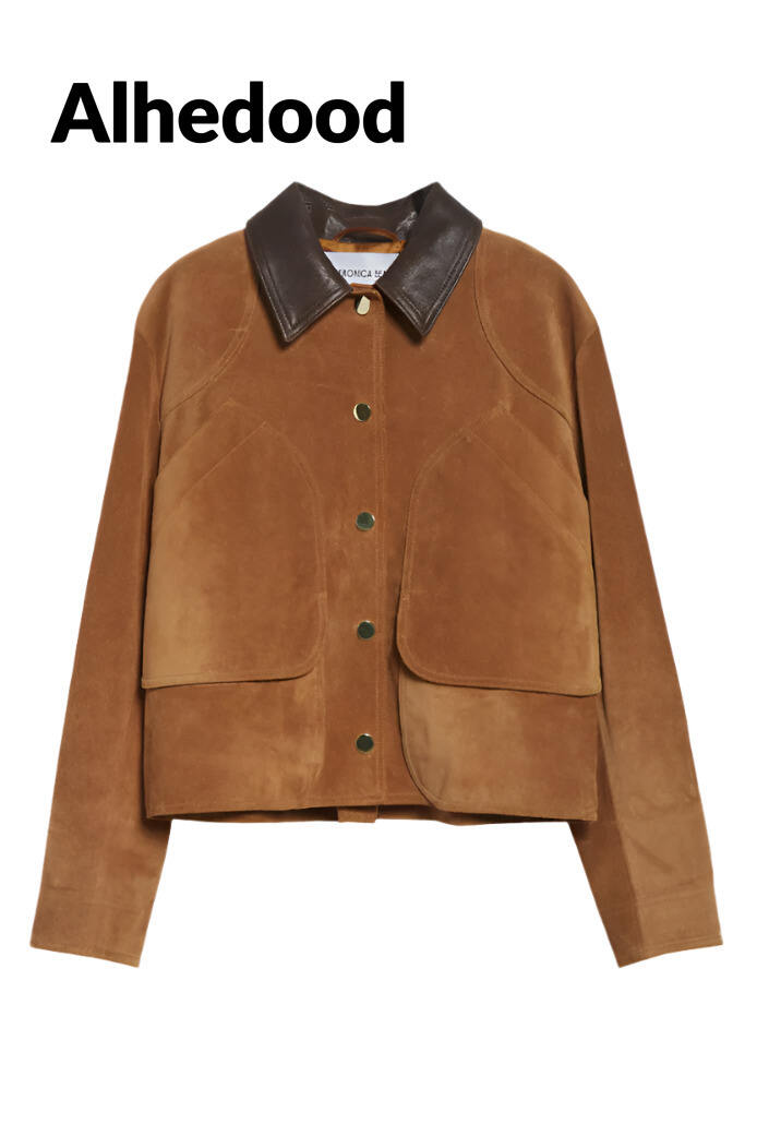 Veronica Beard Walters Cropped Barn Jacket in Whisky