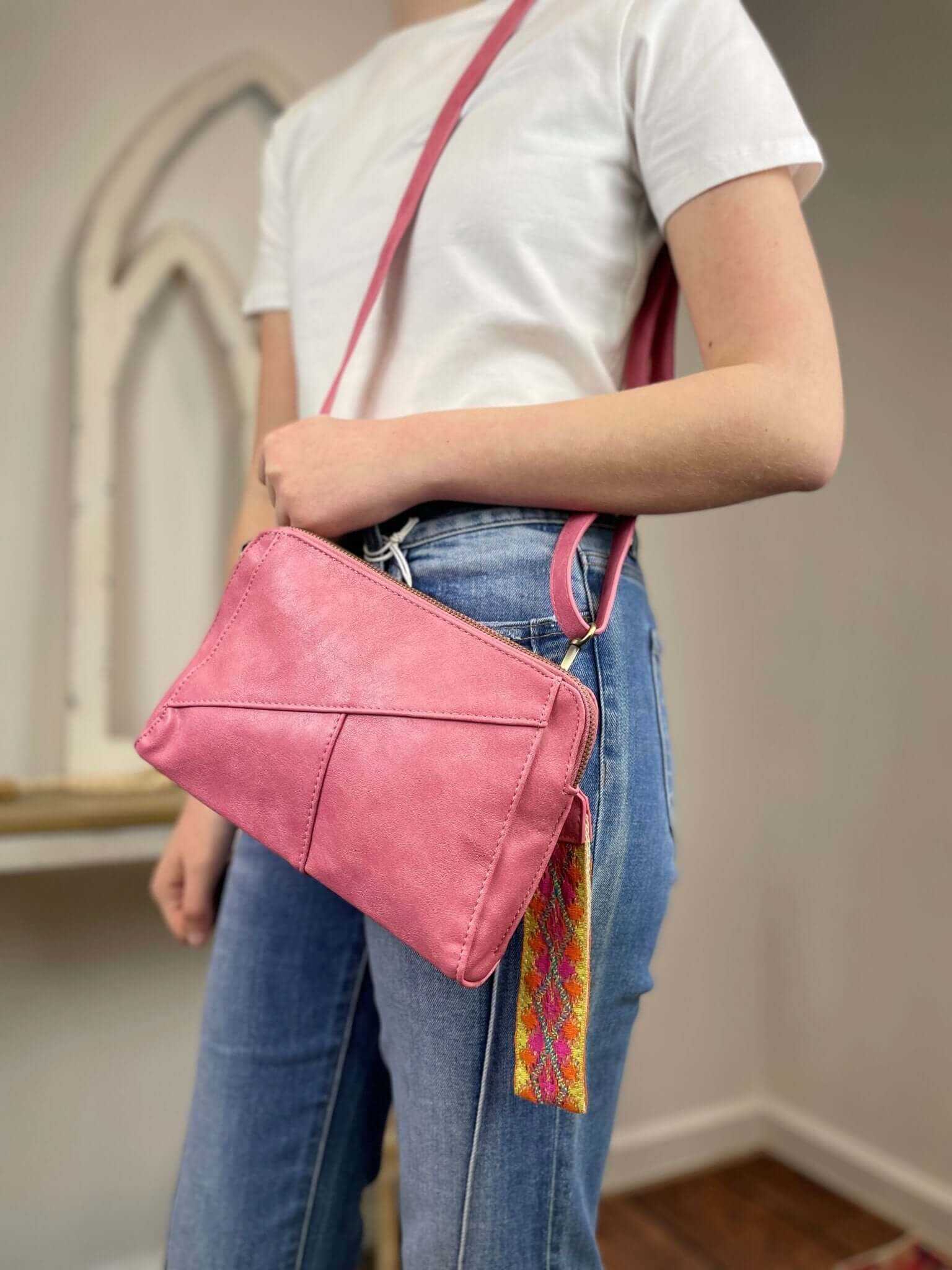 Gigi Crossbody with Woven Wrist Strap