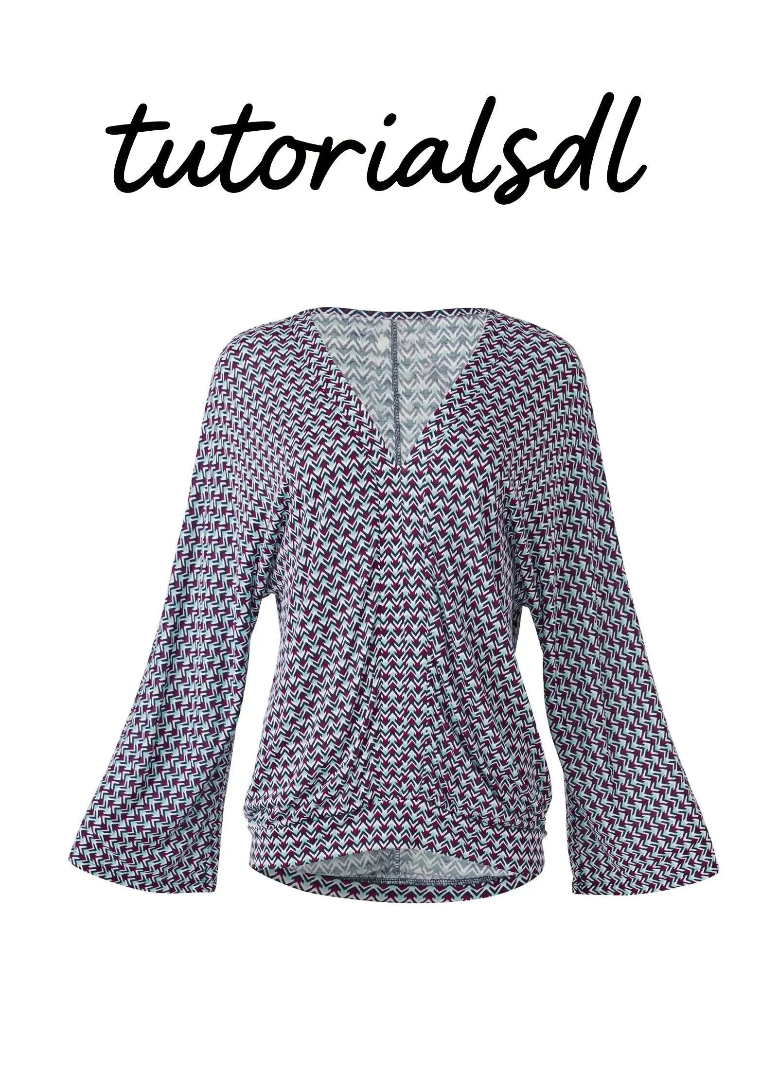 Banded Hem Top - Turquoise