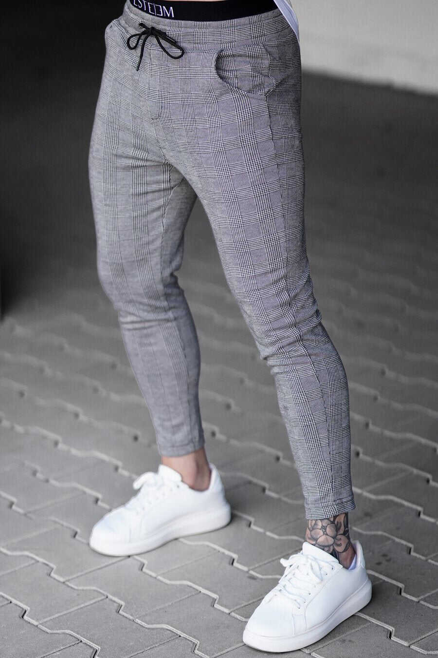 M's Check Print Pants