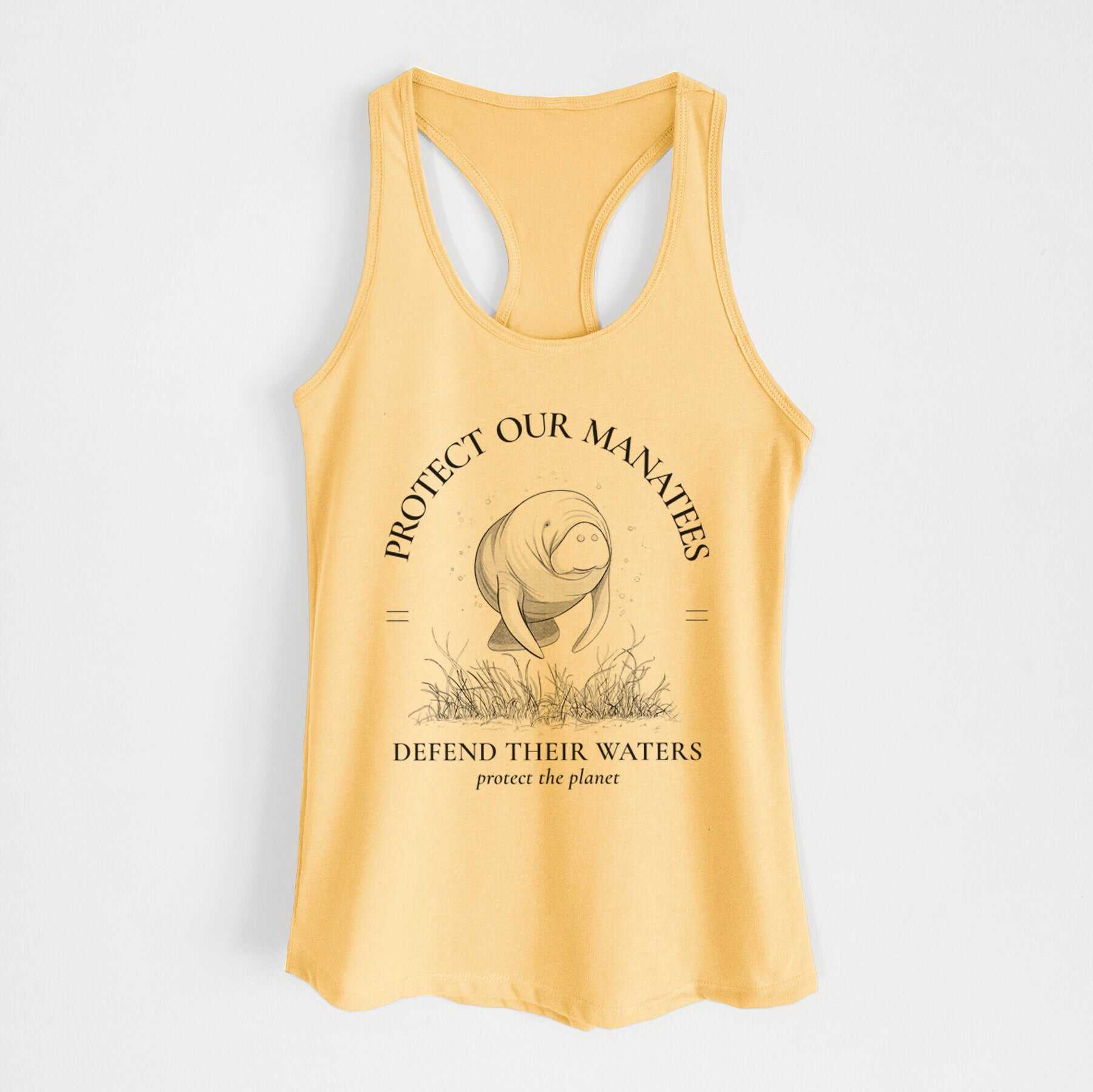 Protect The Manatees - Defend Their Waters - Women's Racerback Tanktop