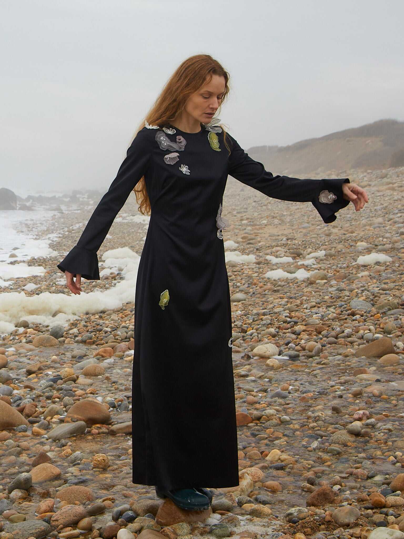 Yoko Embellished Silk Dress