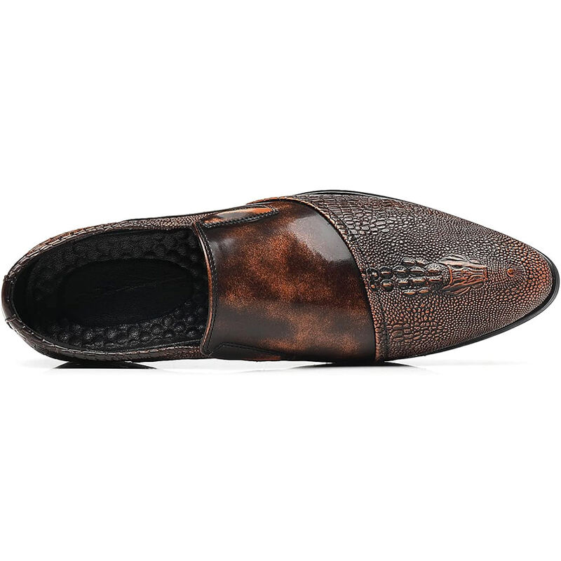 Men's Genuine Leather Comfortable Lightweight Slip On Leather Shoes