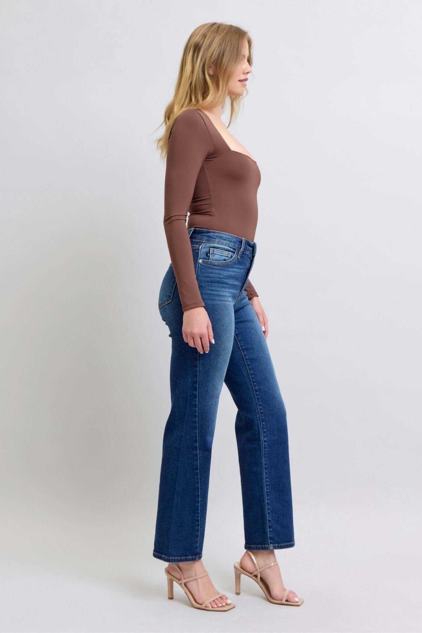 Judy Blue Side Seam Straight Leg Jeans