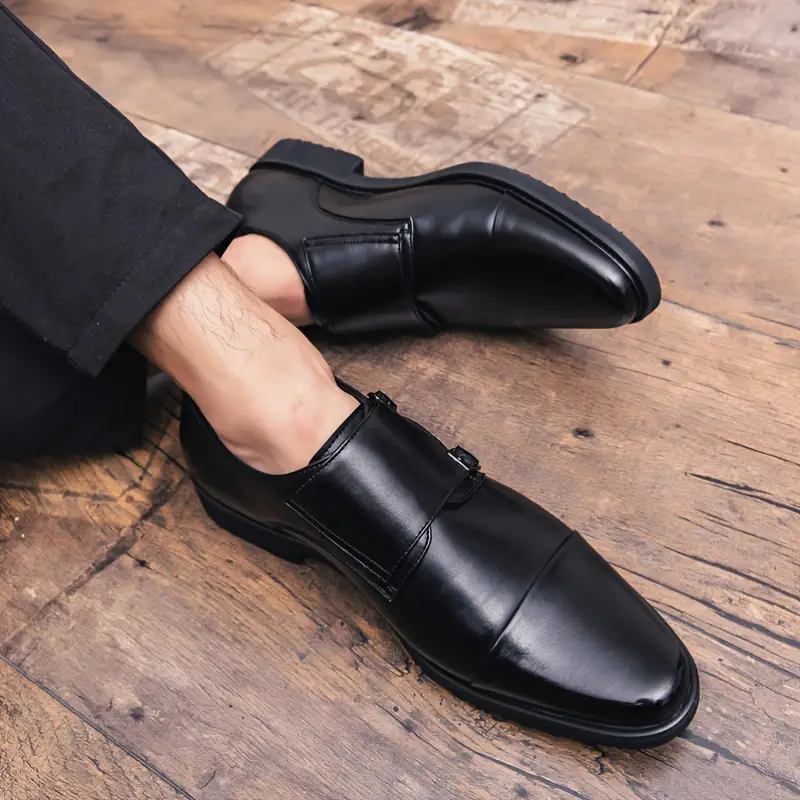 Men's Double Monk Strap Cap-toe Loafers