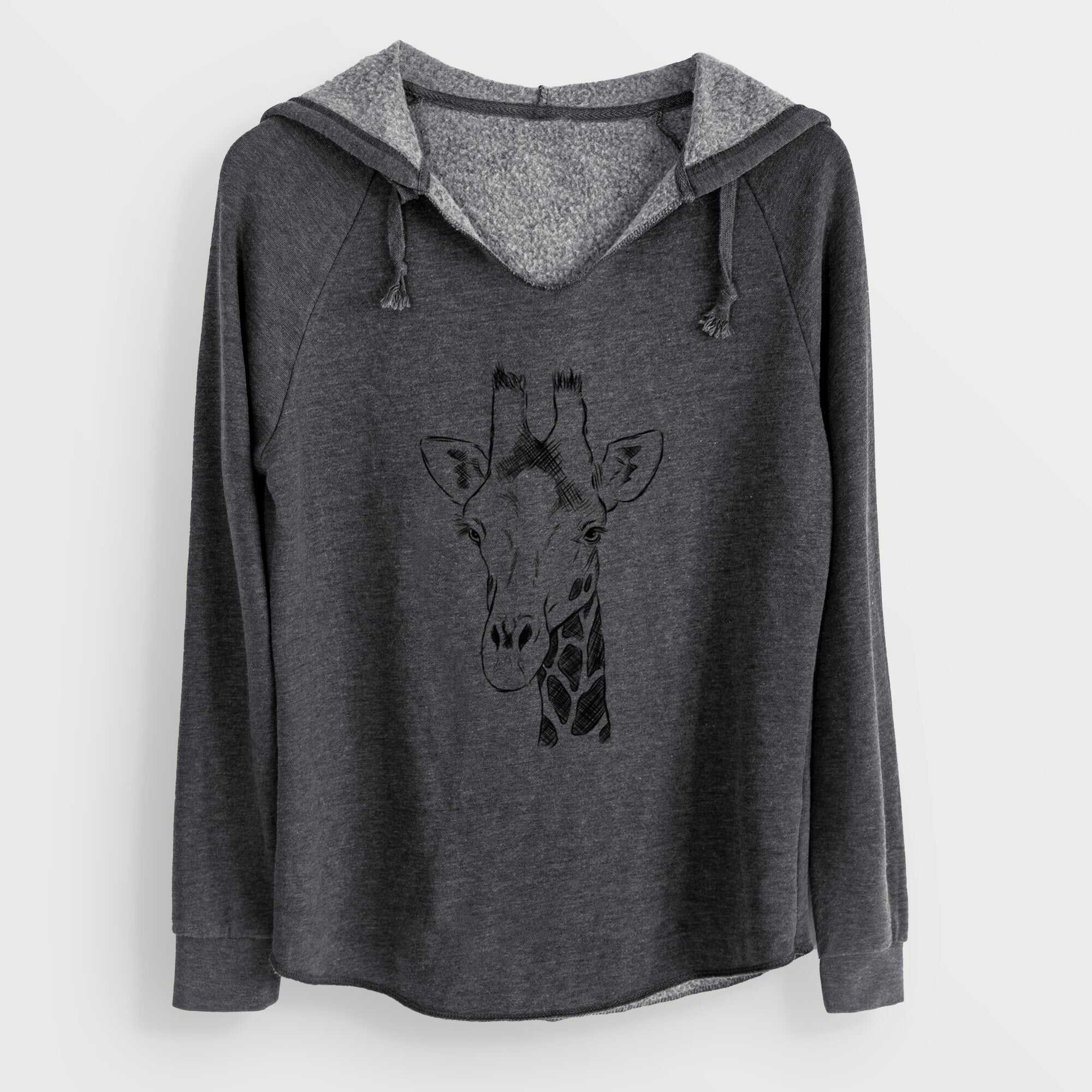 Southern Giraffe - Giraffa giraffa - Cali Wave Hooded Sweatshirt