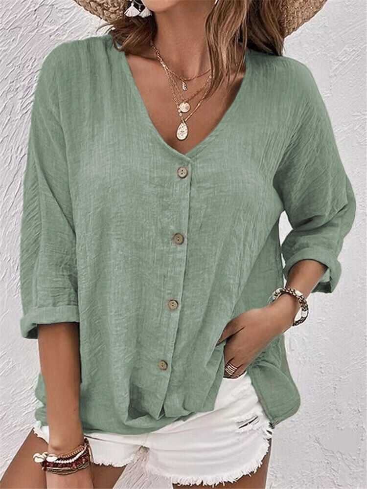 Loose V-neck Pullover Women's Shirt-Buy 2 Free Shipping