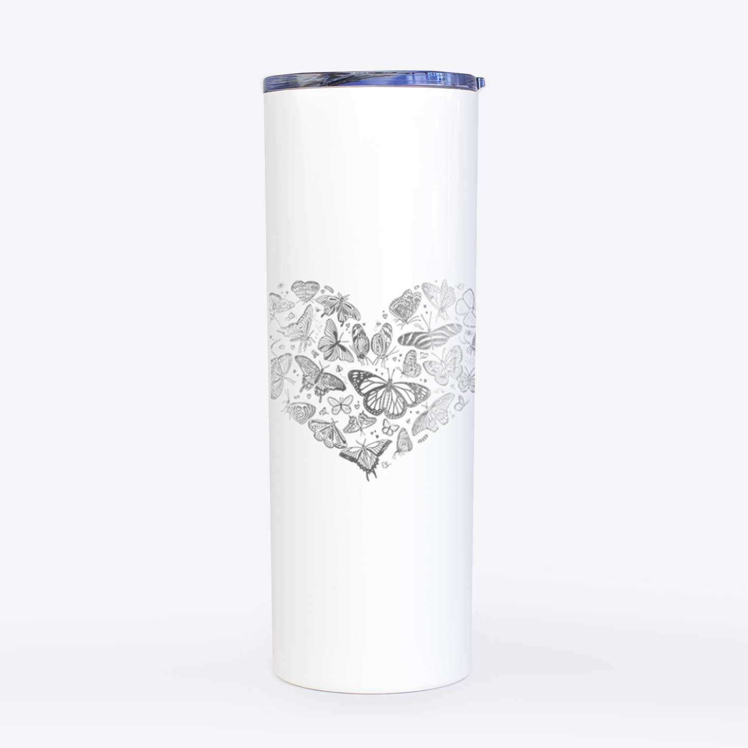 Heart Full of Butterflies - 20oz Skinny Tumbler