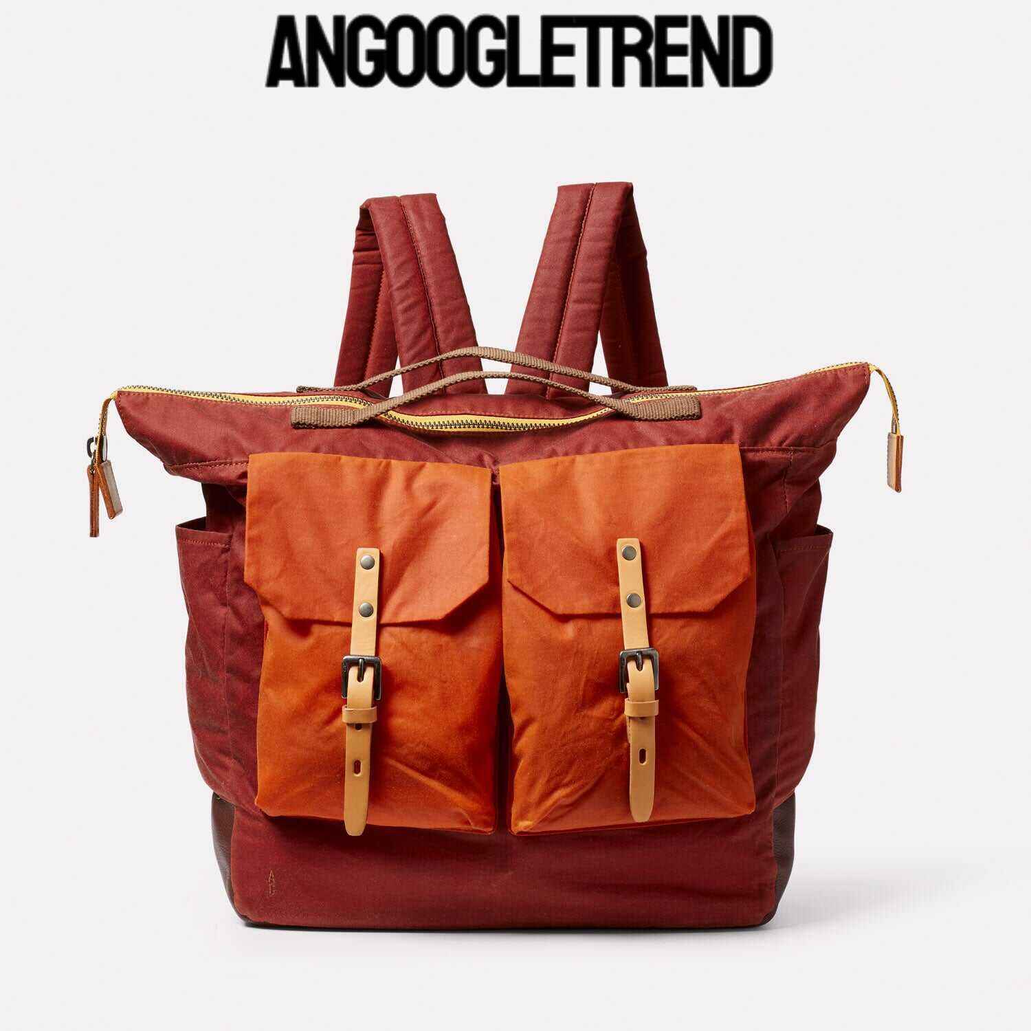 Frank Large Waxed Cotton Rucksack in Buddha