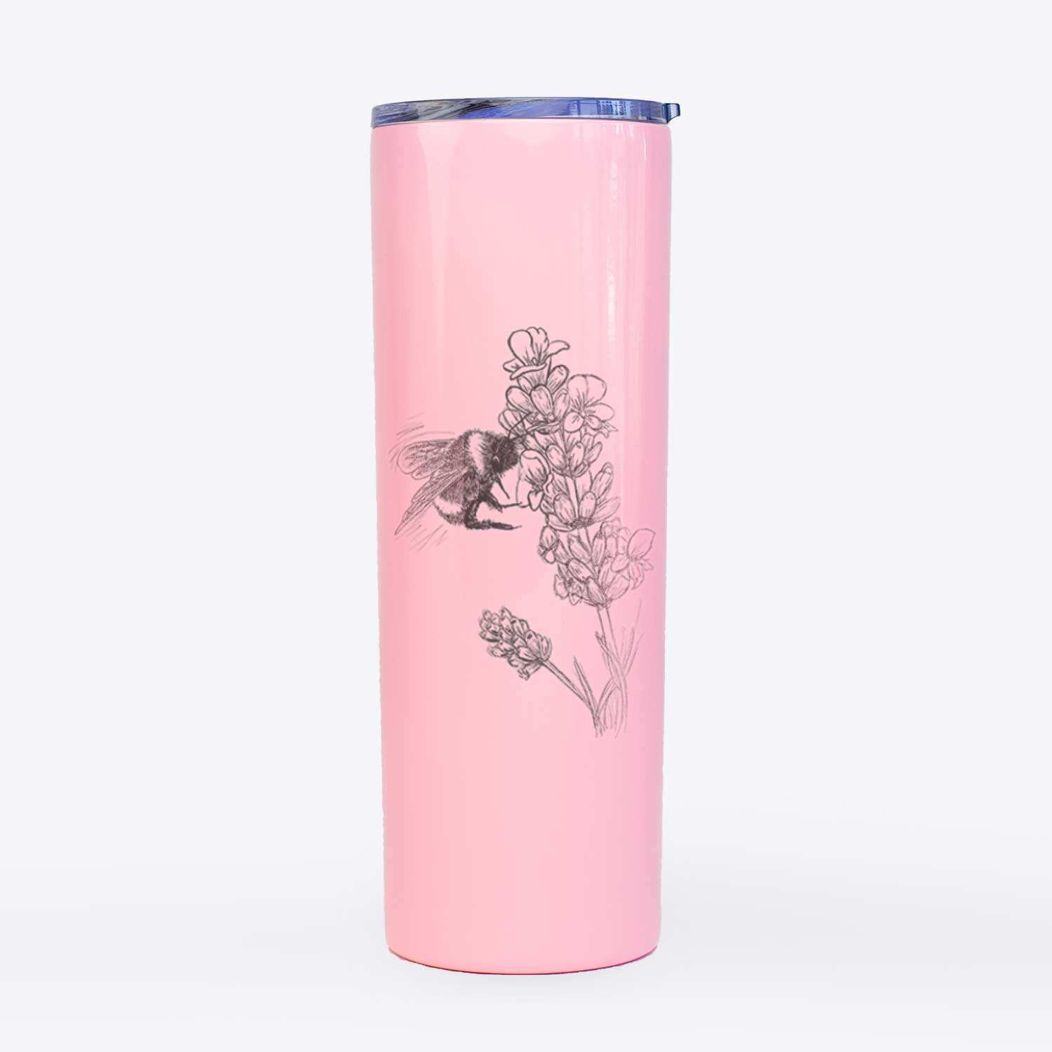 Bumblebee on English Lavender - Bombus Pensylvanicus - 20oz Skinny Tumbler