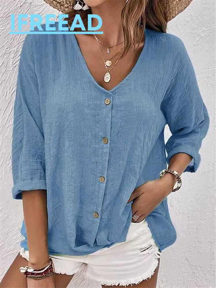 Loose V-neck Pullover Women's Shirt-Buy 2 Free Shipping