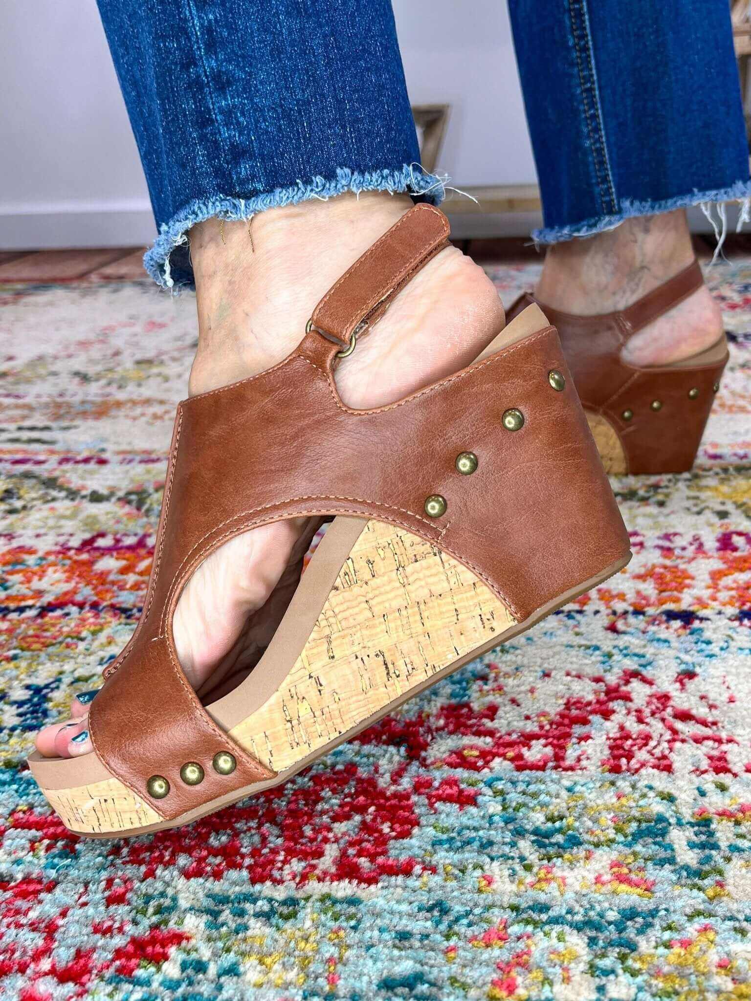 Corky's Footwear Tiffanee Wedge Sandal - Whiskey