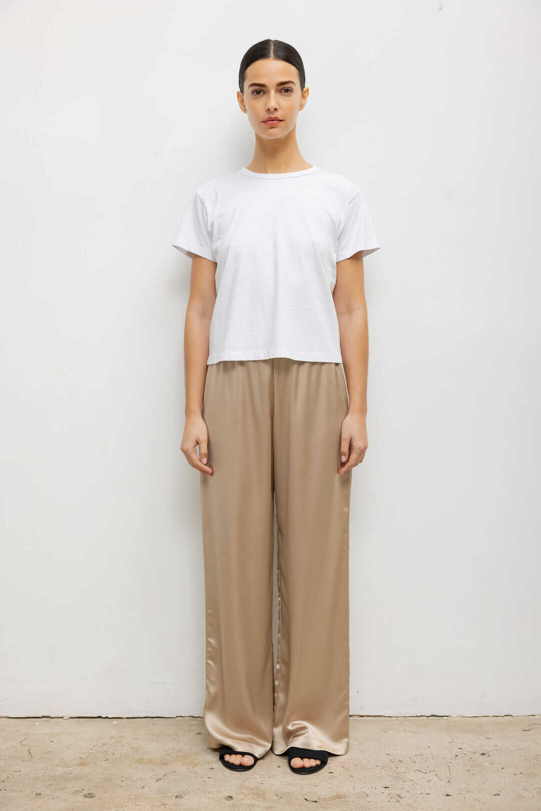 Leset Barb Wide Leg Pant in Sand