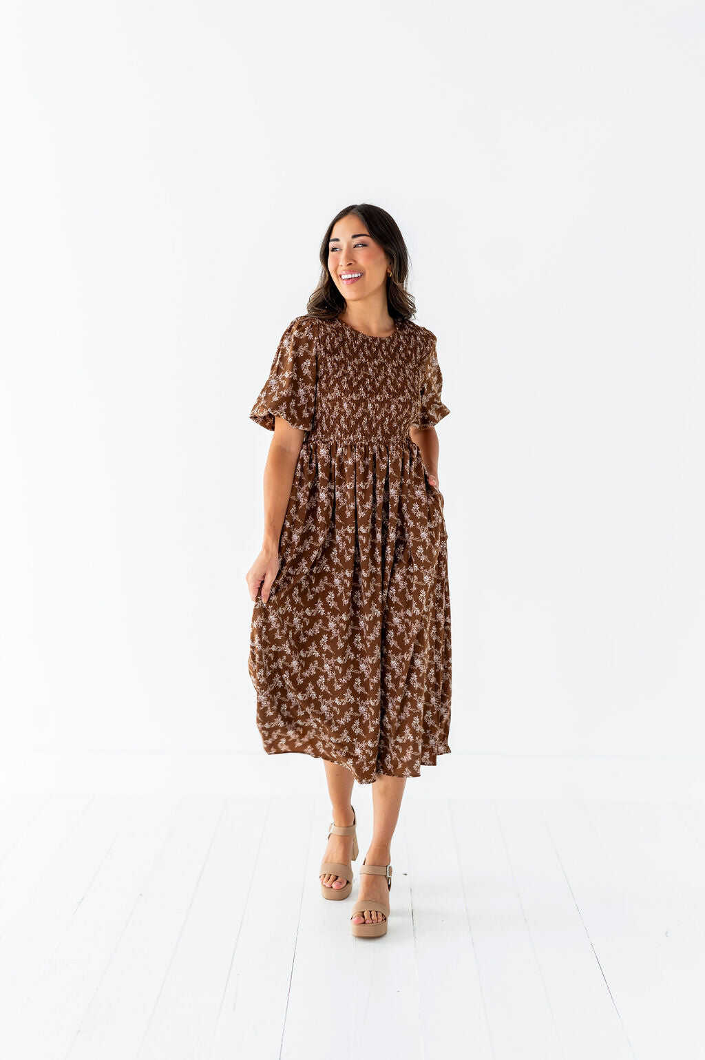 Mallory Smocked Dress - Size Small, 2X, & 3X Left
