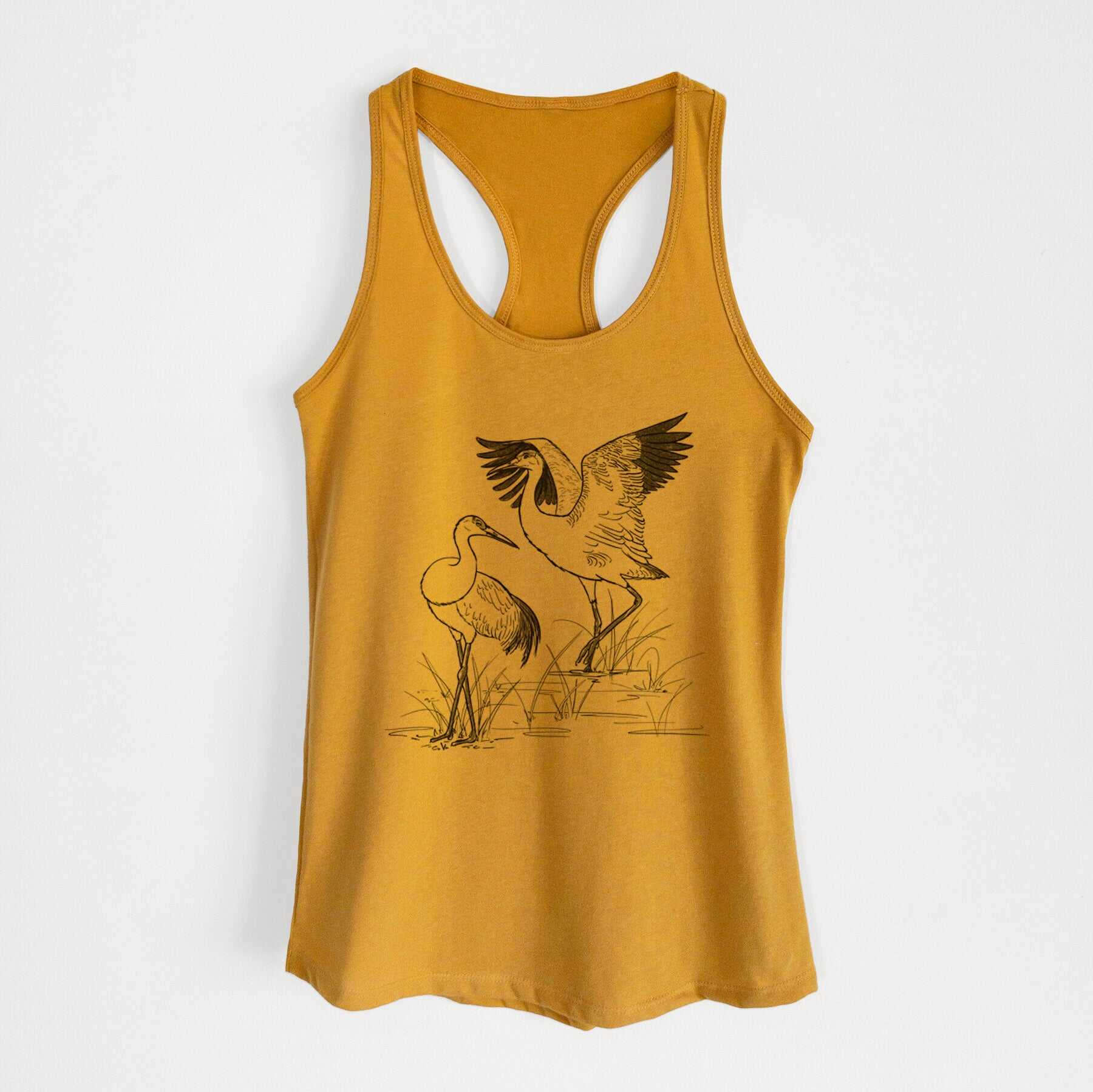 Sandhill Cranes - Grus canadensis - Women's Racerback Tanktop