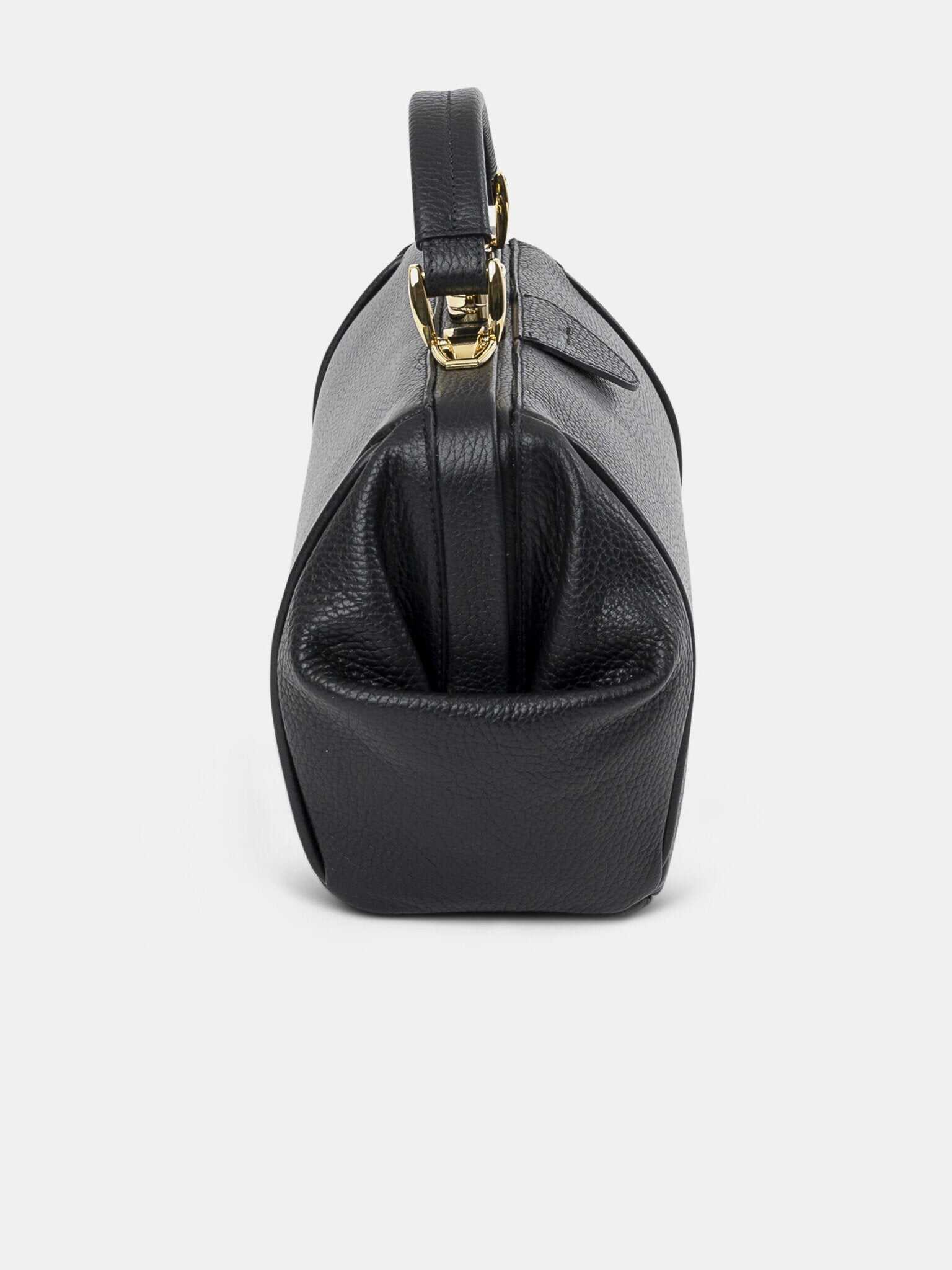 The Sophie -  Midnight Black Calf Grain