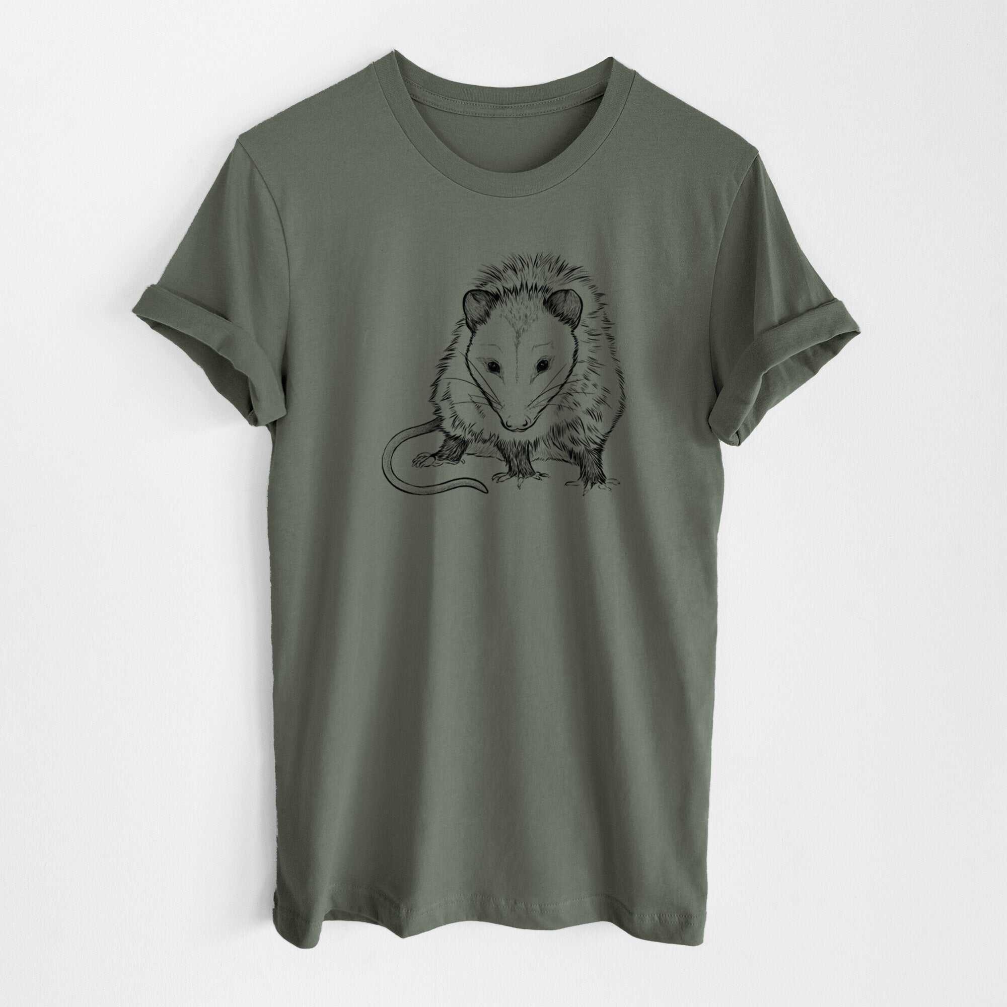 Virginia Opossum - Didelphis virginiana - Lightweight 100% Cotton Unisex Crewneck