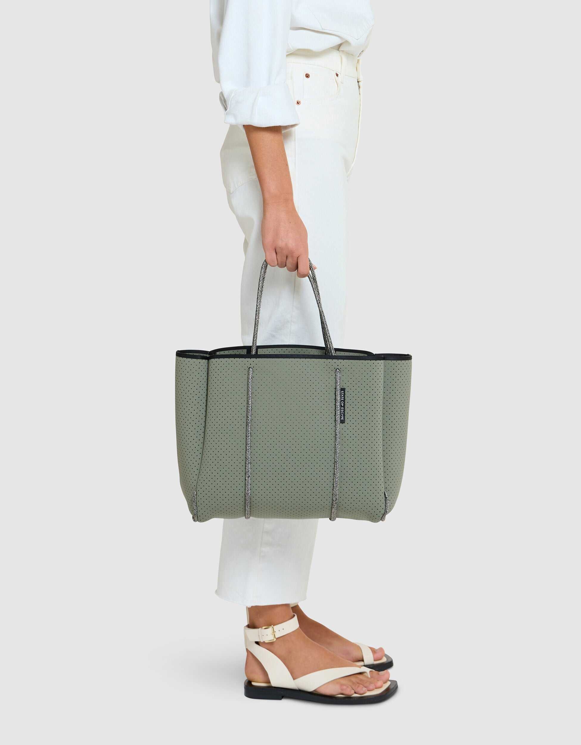 Flying Solo tote in sage green