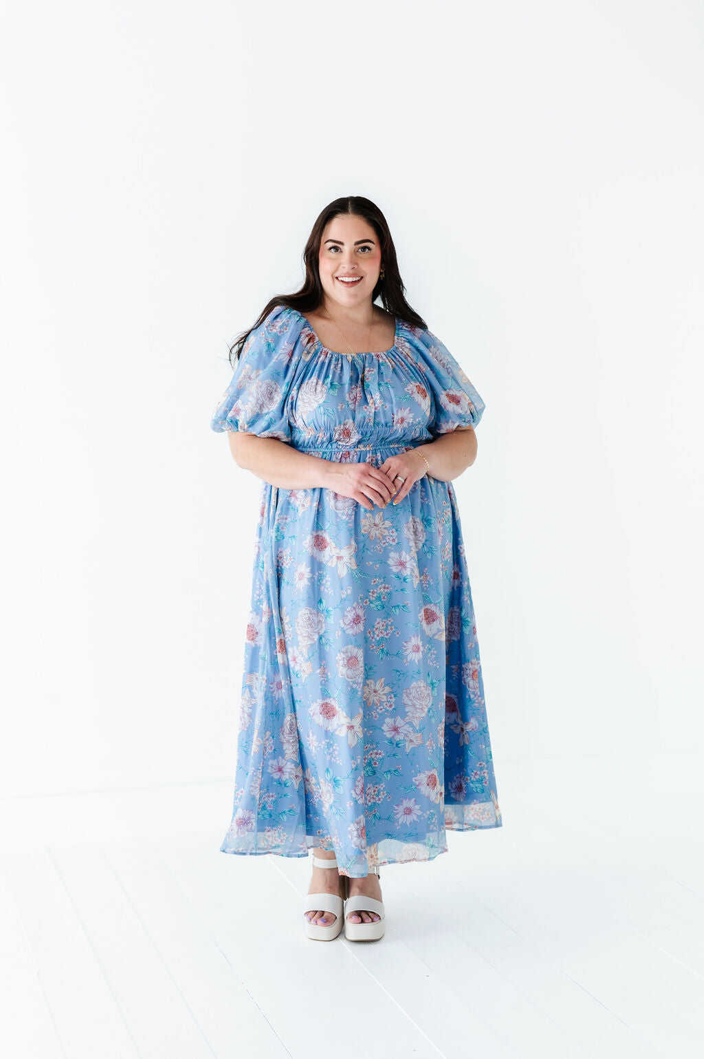 Greer Organza Dress in Blue - Size 2X Left