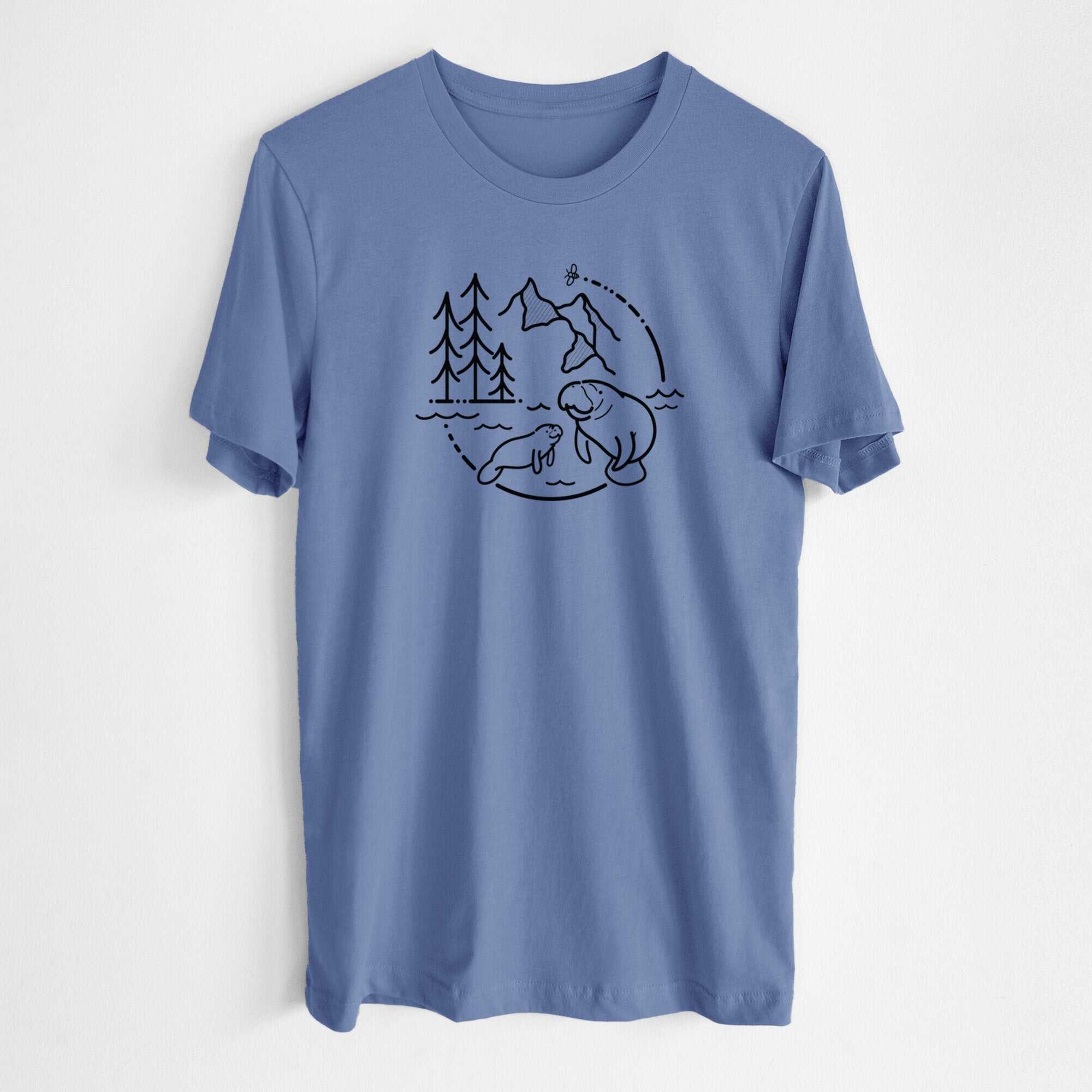 It's All Connected - Manatee - Lightweight 100% Cotton Unisex Crewneck