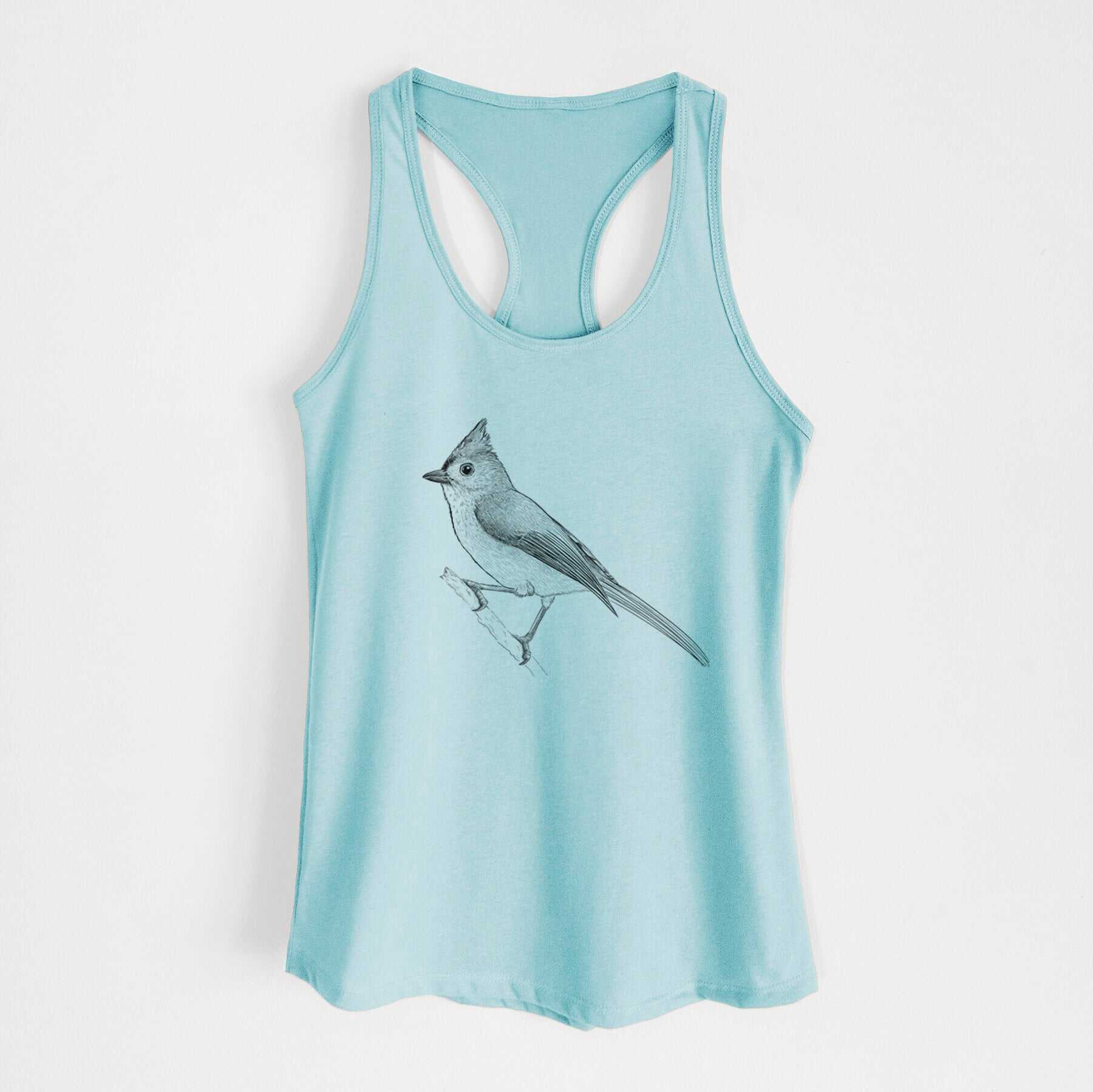 Tufted Titmouse - Baeolophus bicolor - Women's Racerback Tanktop