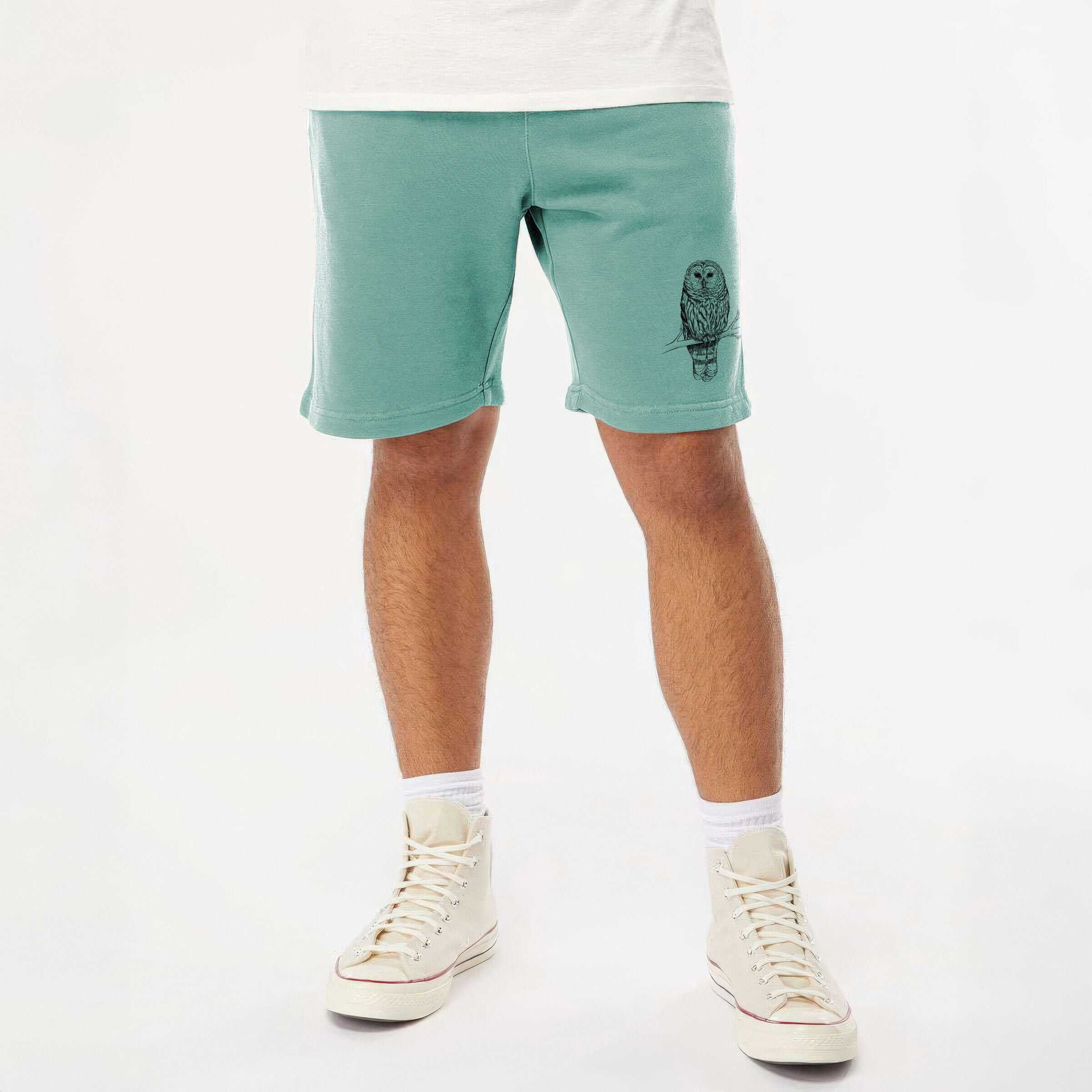 Barred Owl - Strix varia - Unisex Pigment Dyed Shorts