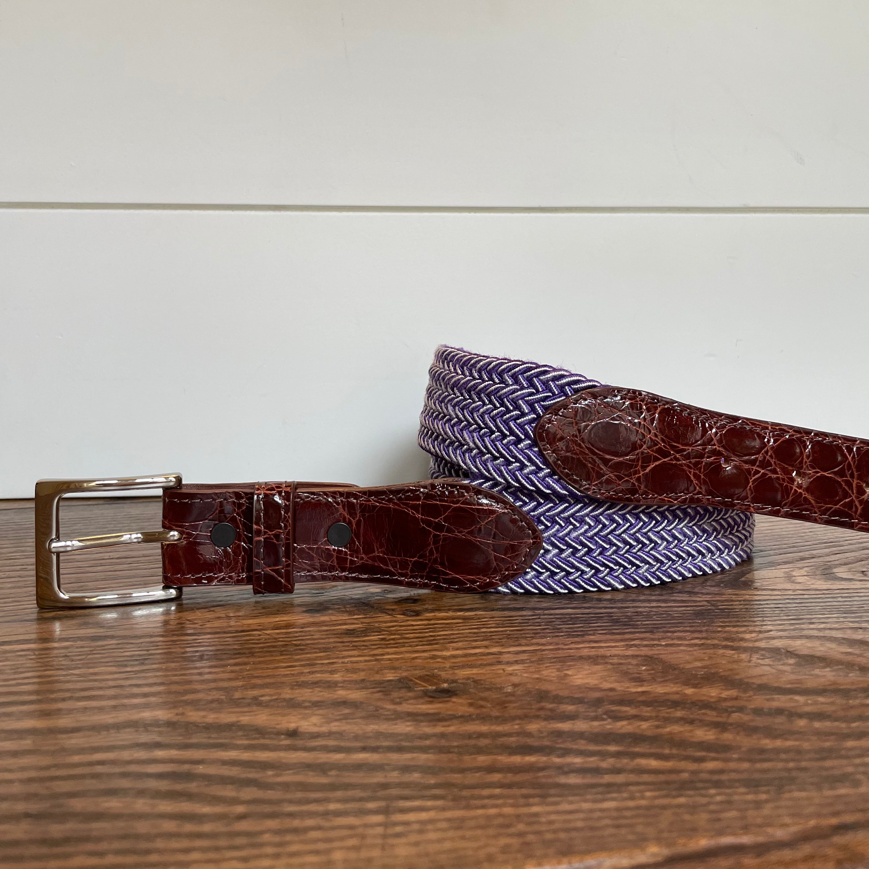 The Stretch Belt, Purple & White