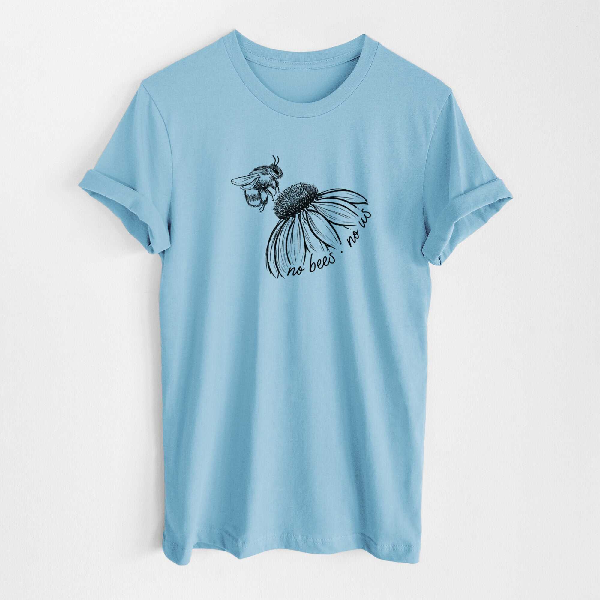 No Bees No Us - Lightweight 100% Cotton Unisex Crewneck