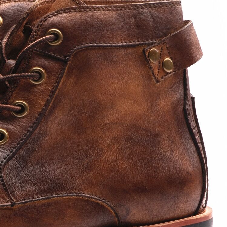 Men's Genuine Leather Waterproof Vintage Casual Polo Boots