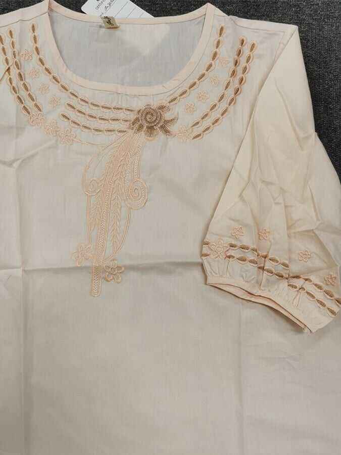 Embroidered Art Retro Half Sleeve Shirt