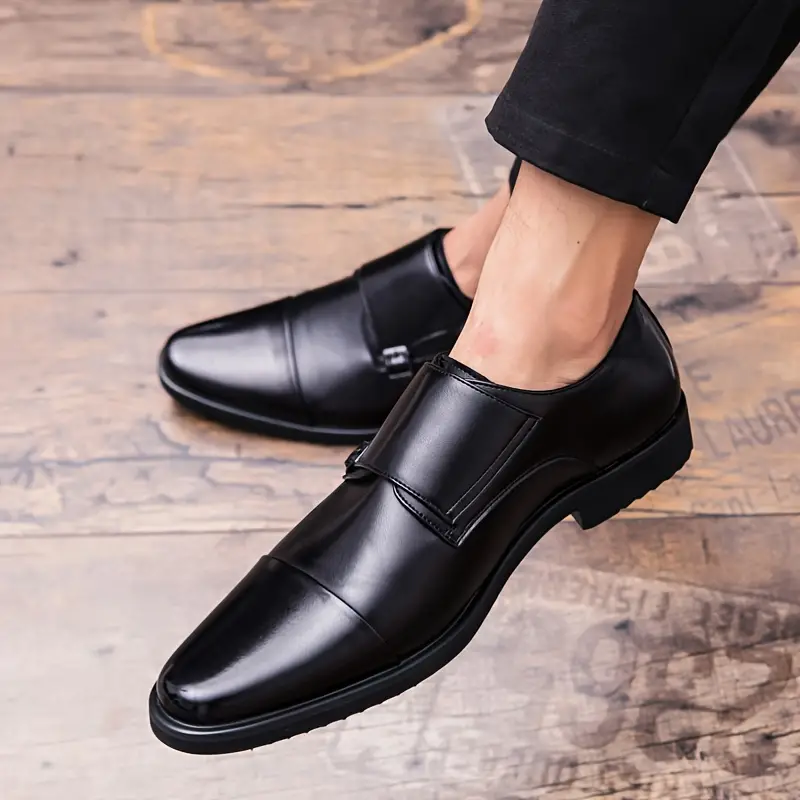 Men's Double Monk Strap Cap-toe Loafers