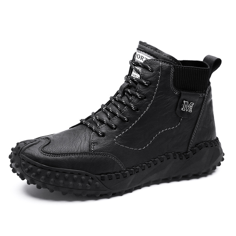 Men's Genuine Leather Comfortable Hand Stitching Outdoor Ankle Boots